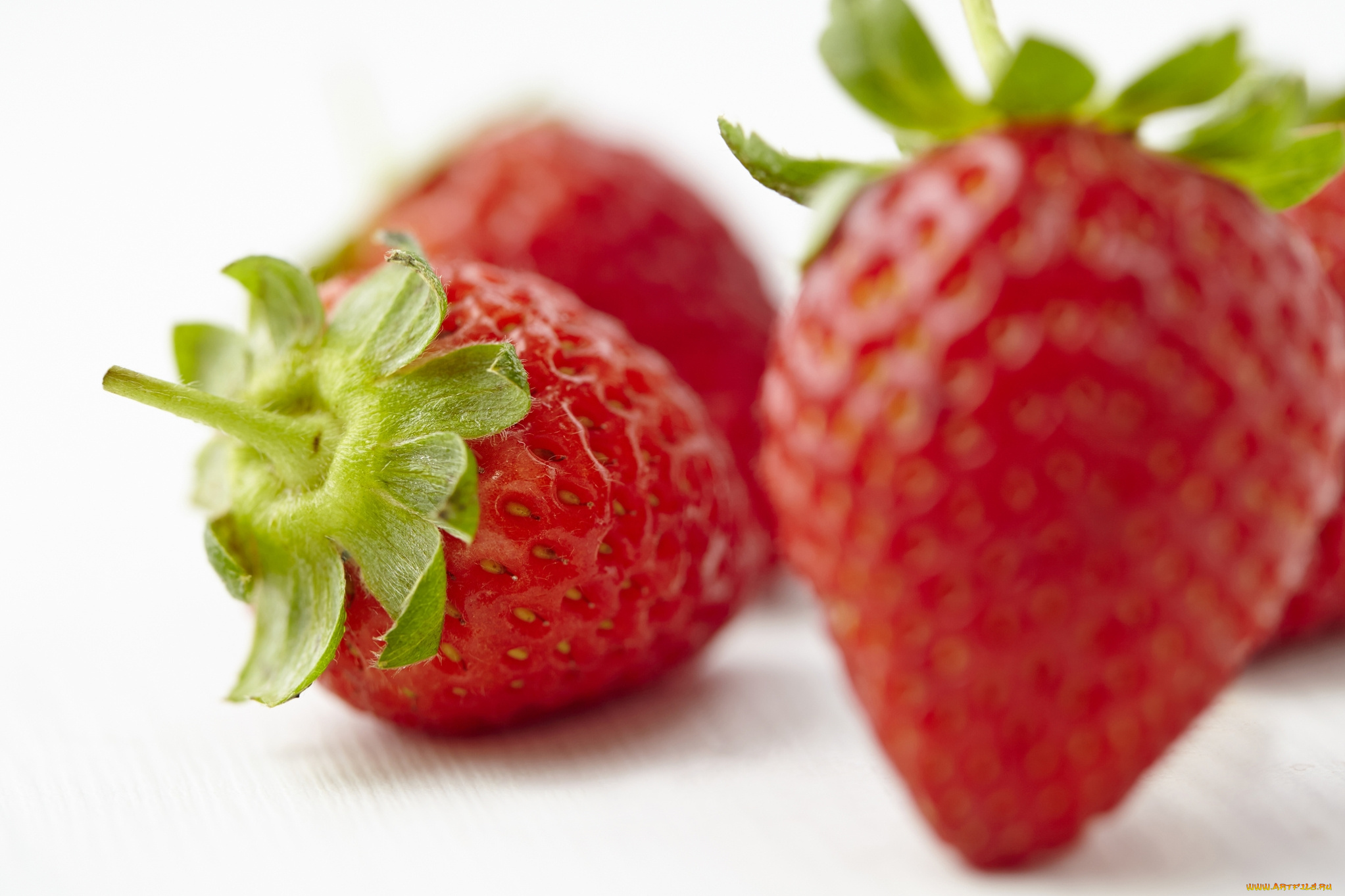 еда, клубника, , земляника, листья, фон