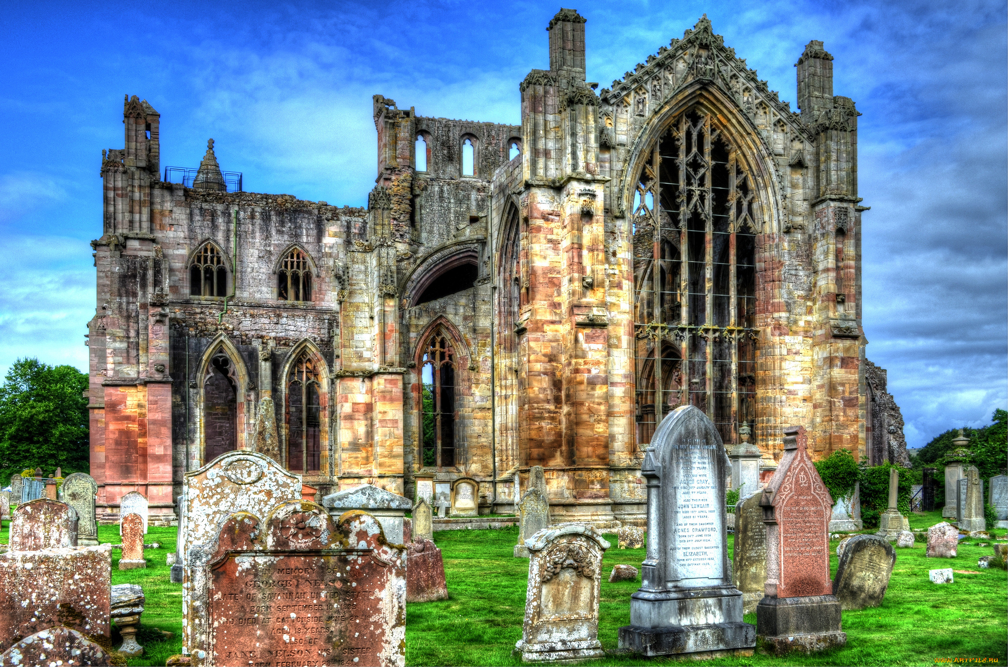 melrose, abbey, города, -, католические, соборы, , костелы, , аббатства, аббатство, шотландия