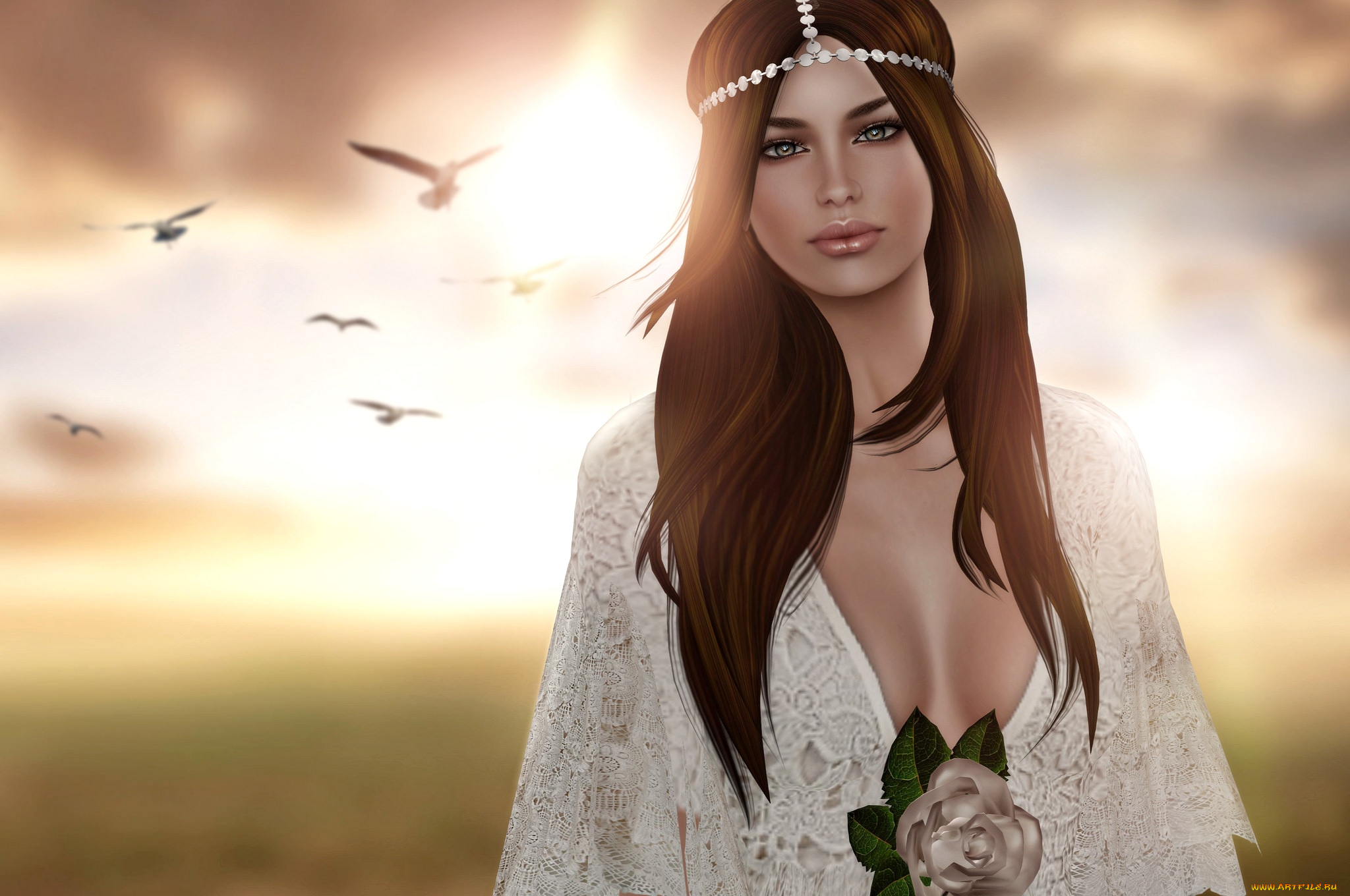 3д, графика, people, , люди, улыбка, девушка