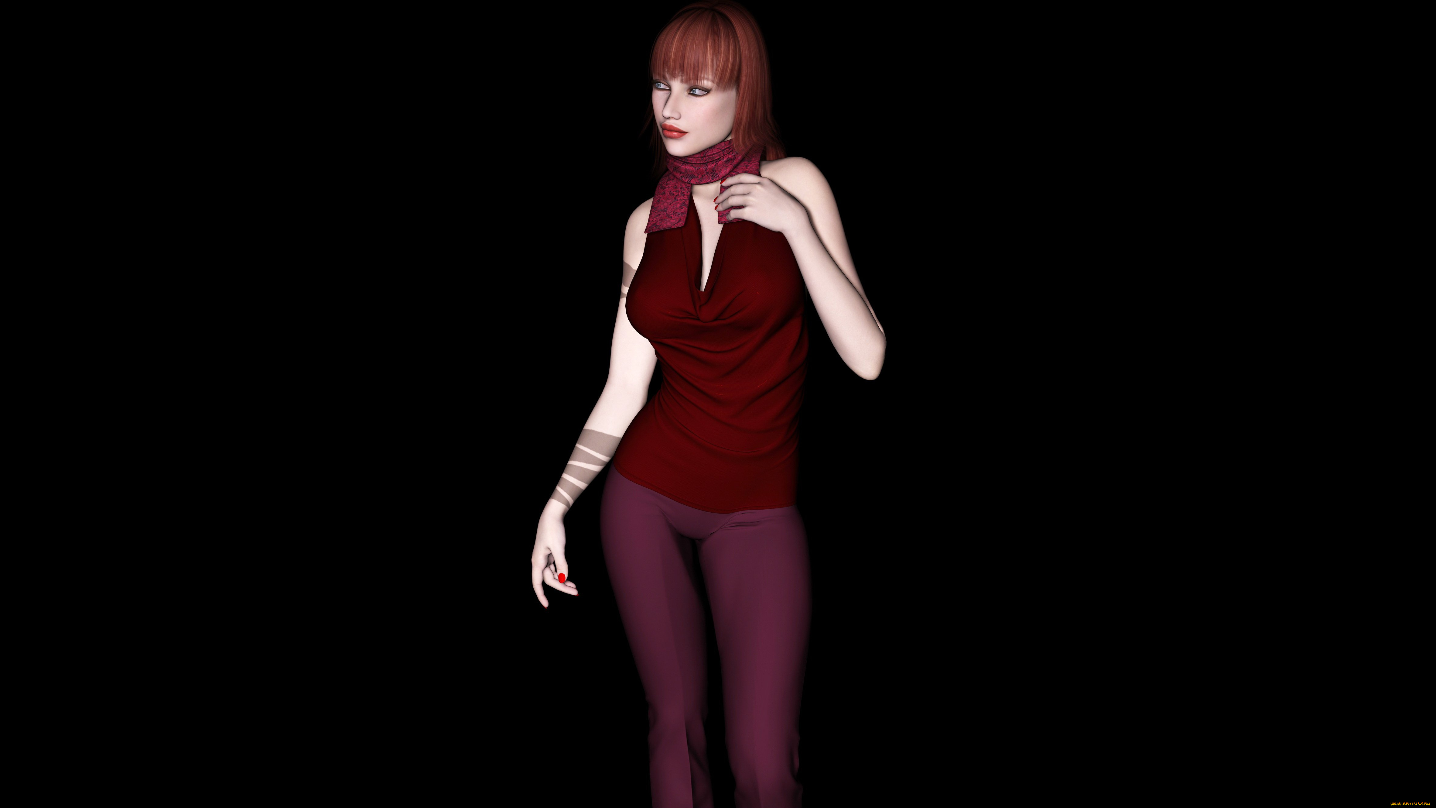 3д, графика, people, , люди, девушка, взгляд, фон