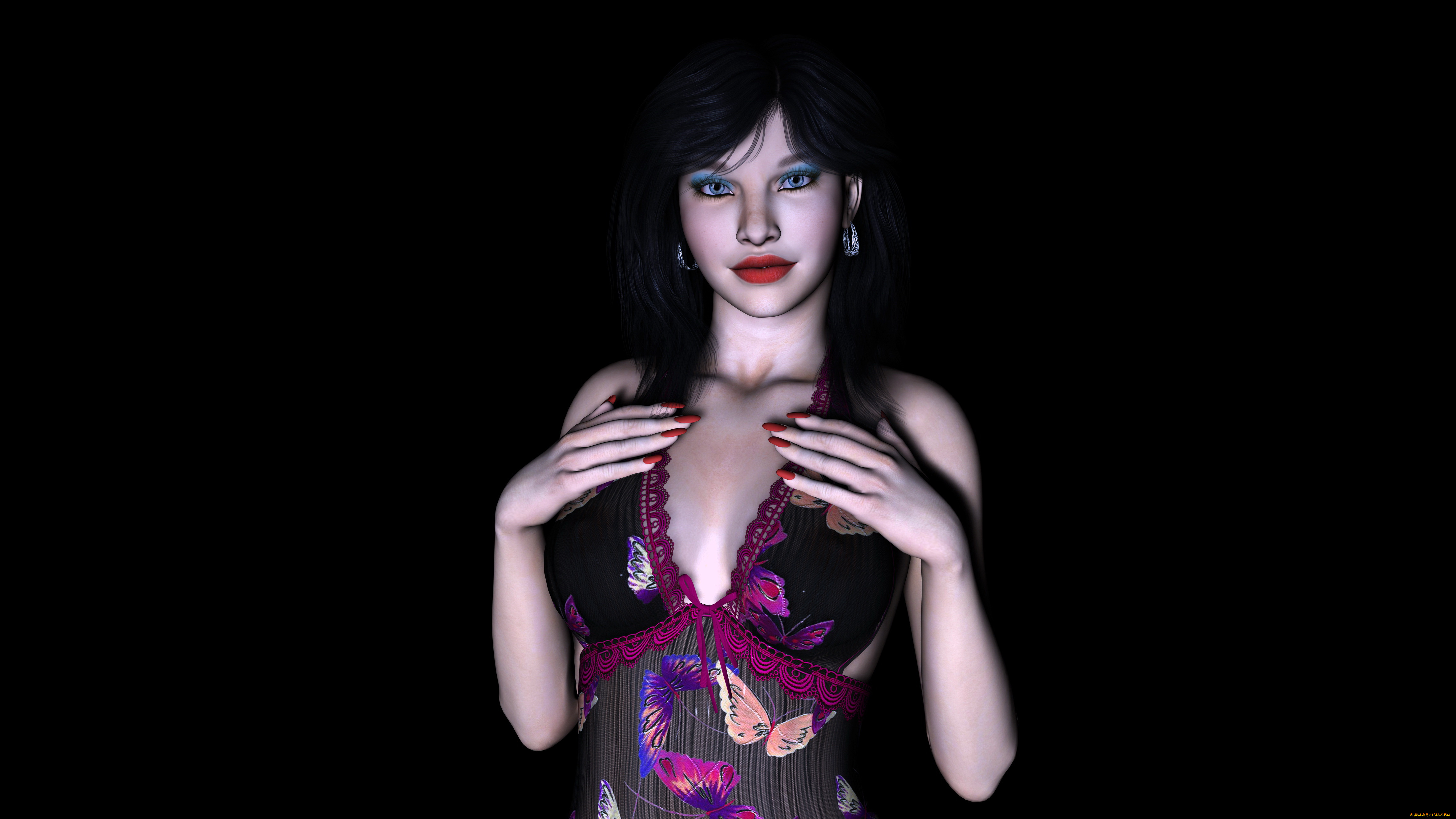 3д, графика, people, , люди, девушка, взгляд, фон