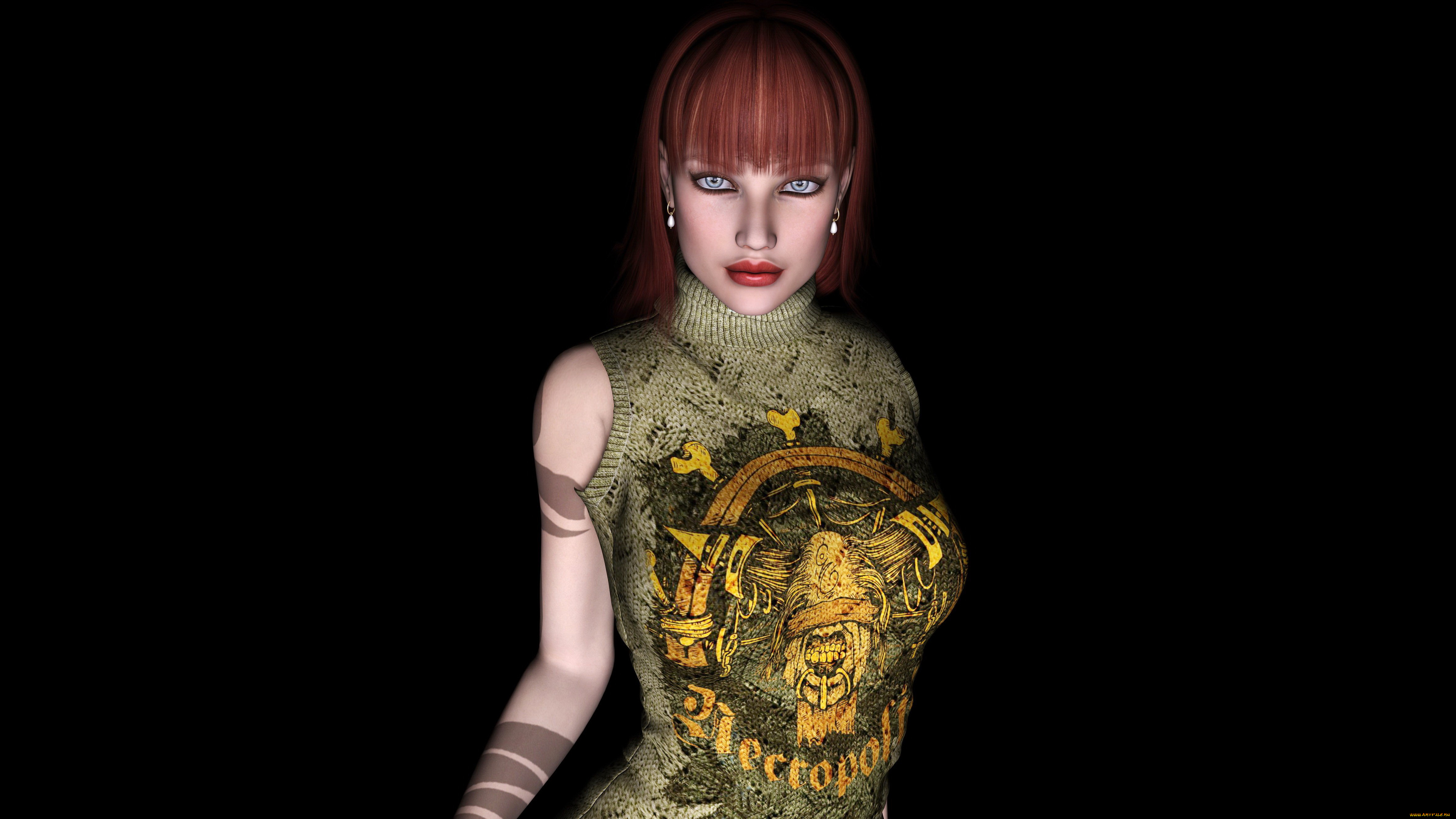 3д, графика, people, , люди, девушка, взгляд, фон