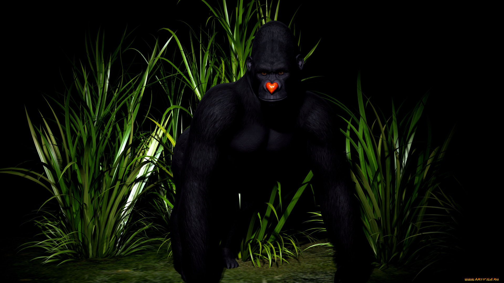 3д, графика, животные, , animals, обезьяна