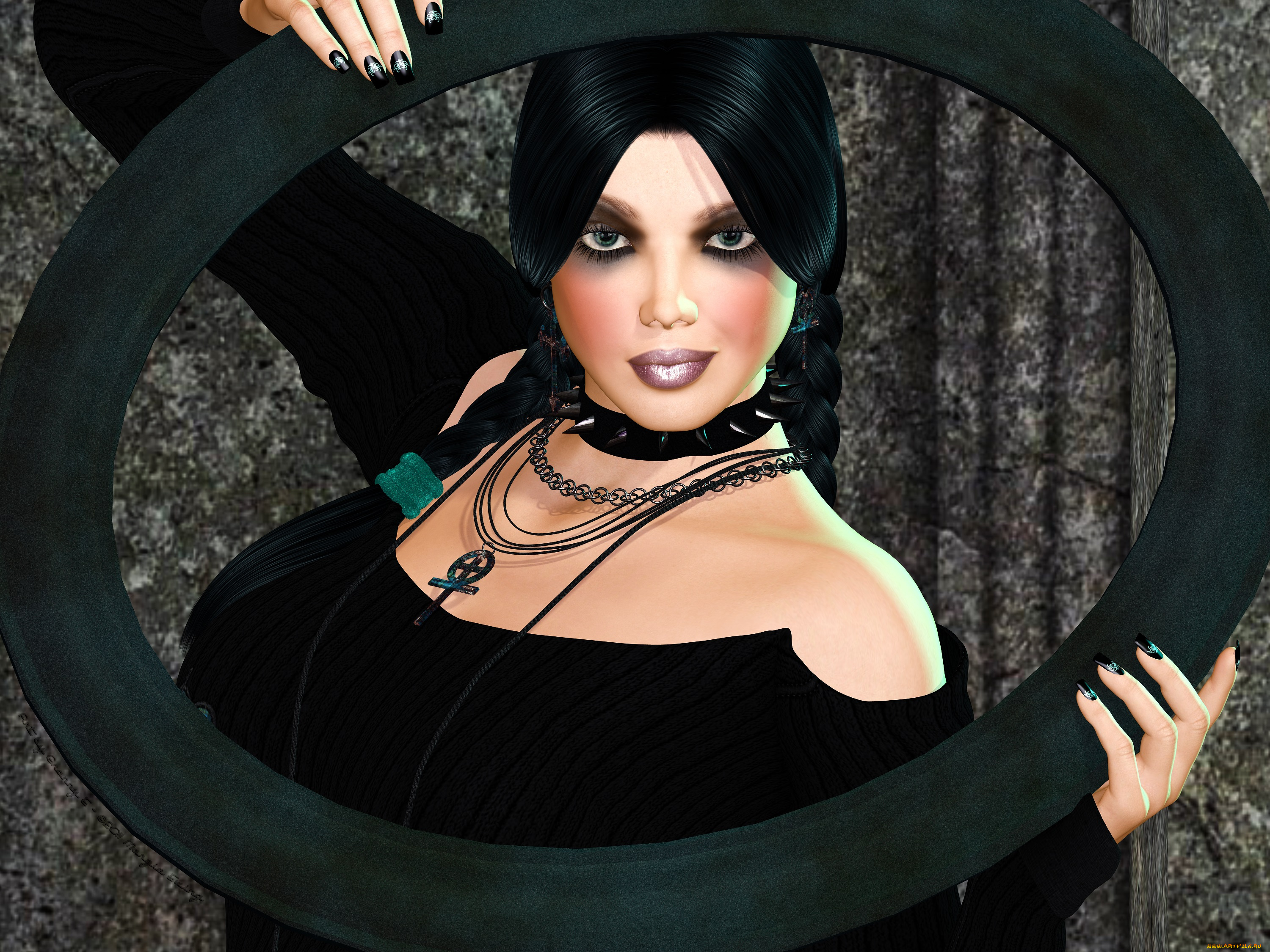 3д, графика, люди, , people, девушка, взгляд, фон