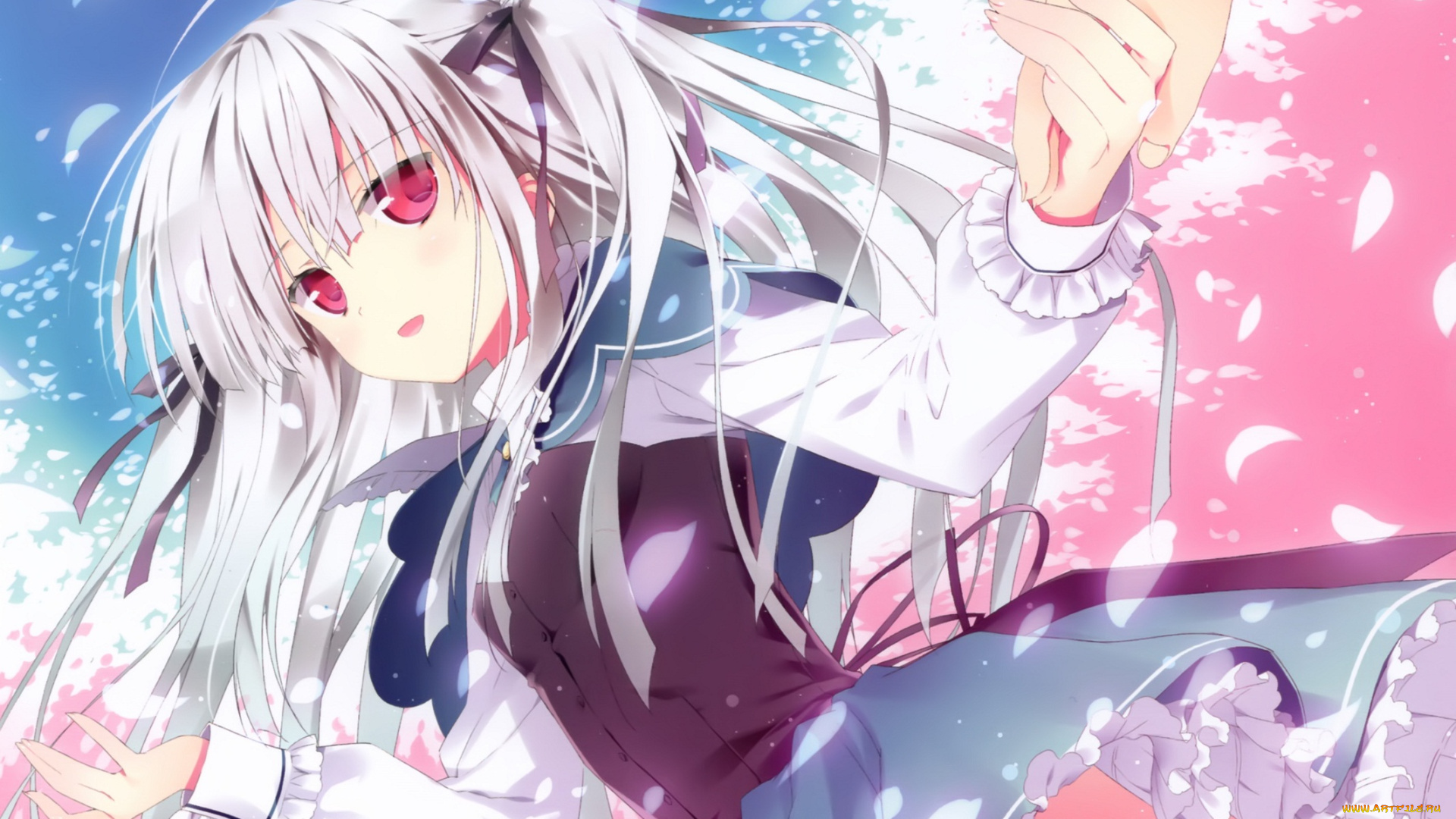 аниме, absolute, duo, девочка, руки