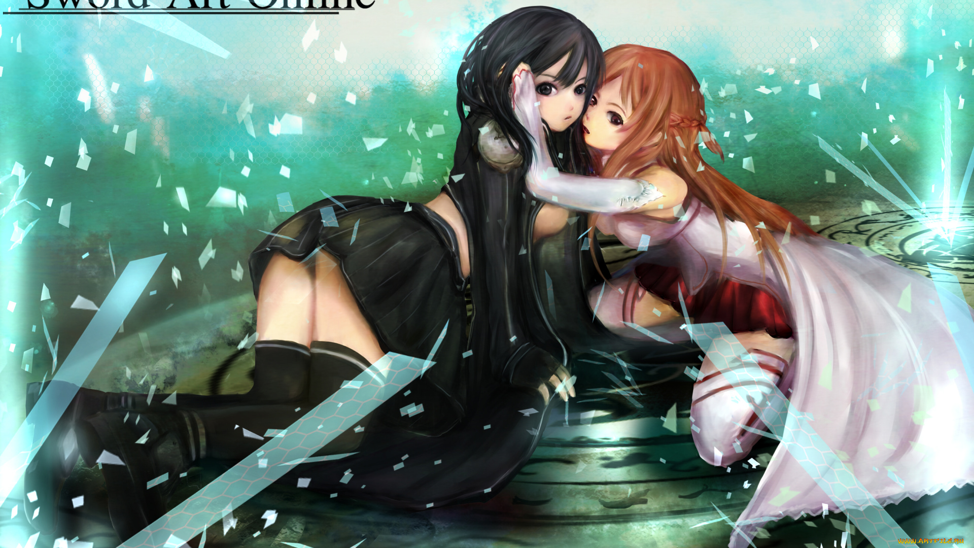 аниме, sword, art, online, арт, девушки