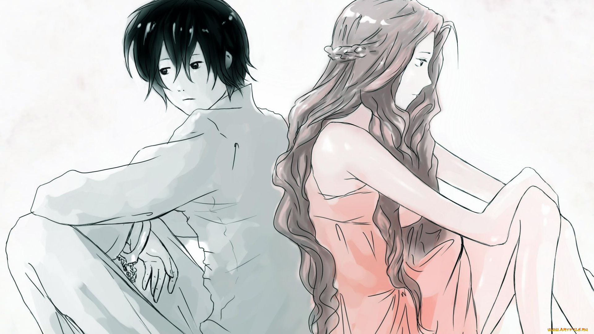 разное, арты, пара, парень, девушка