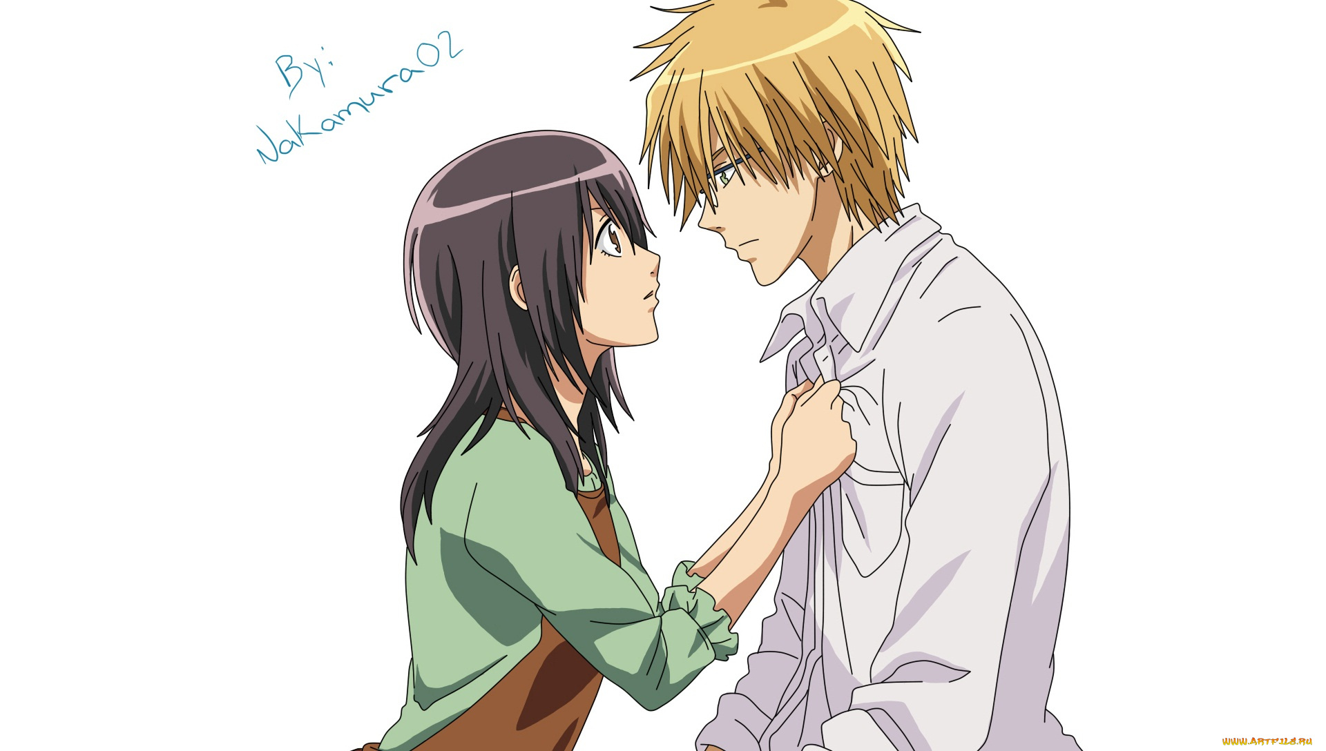 аниме, kaichou, wa, maid-sama, фон, парень, девушка