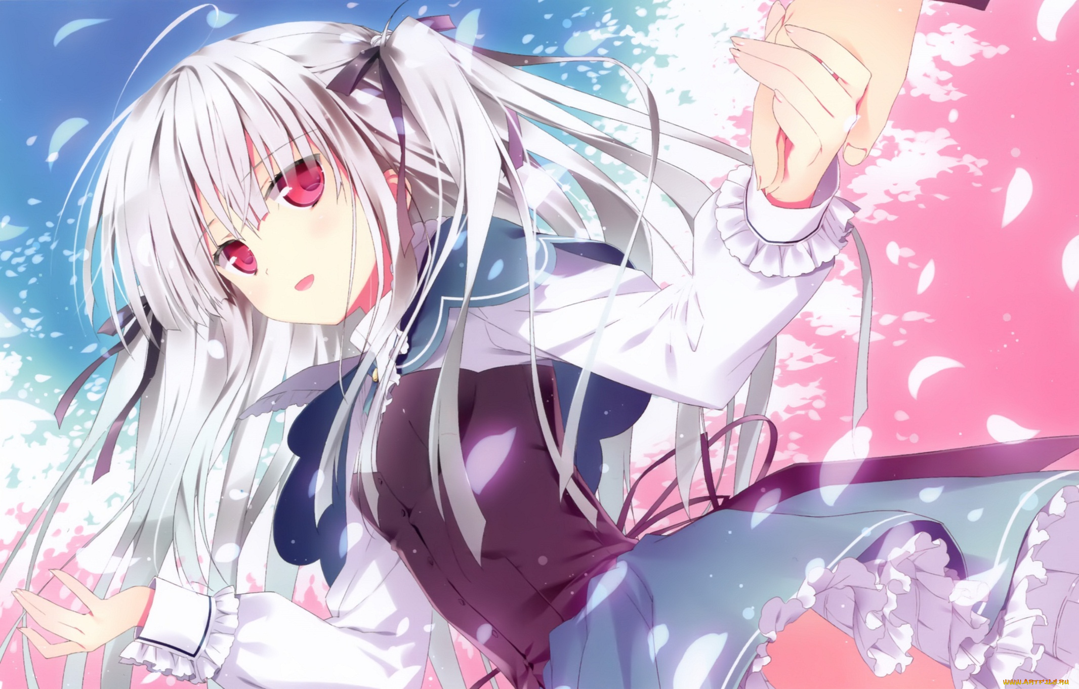 аниме, absolute, duo, девочка, руки