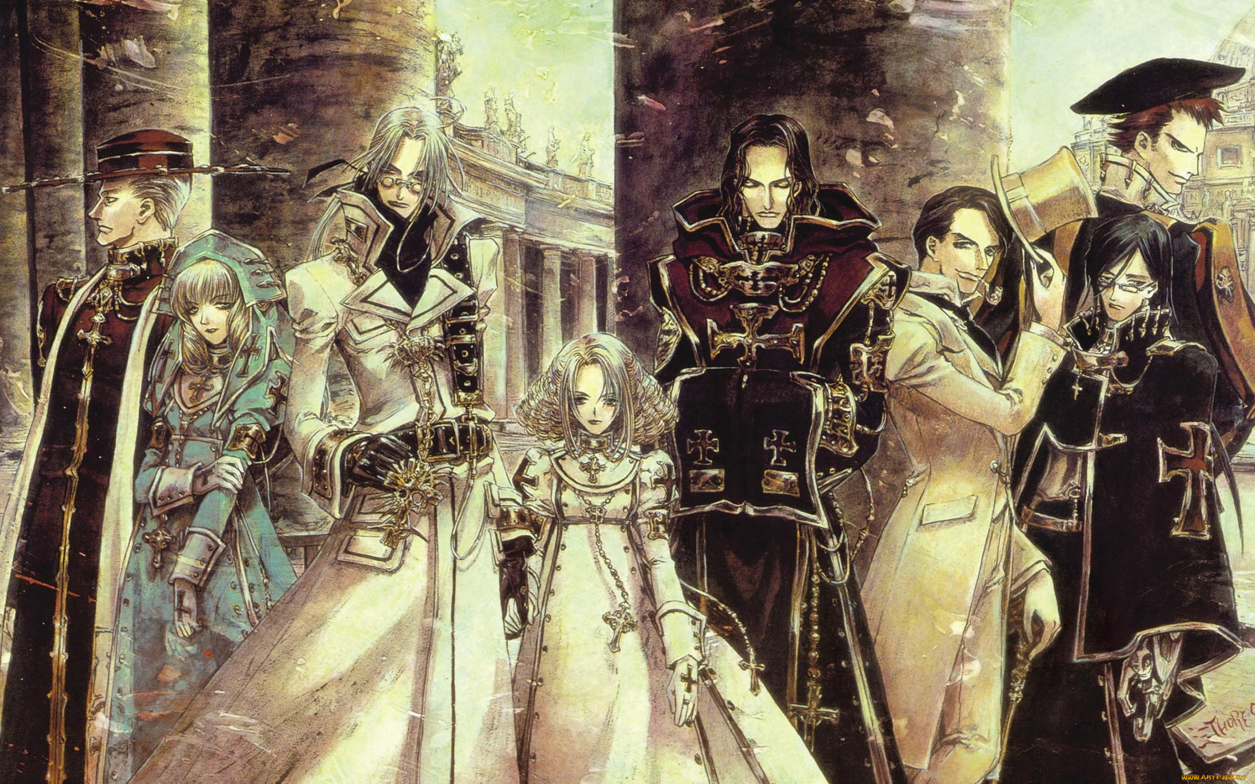 аниме, trinity, blood, vampiry, avel, trinity, blood