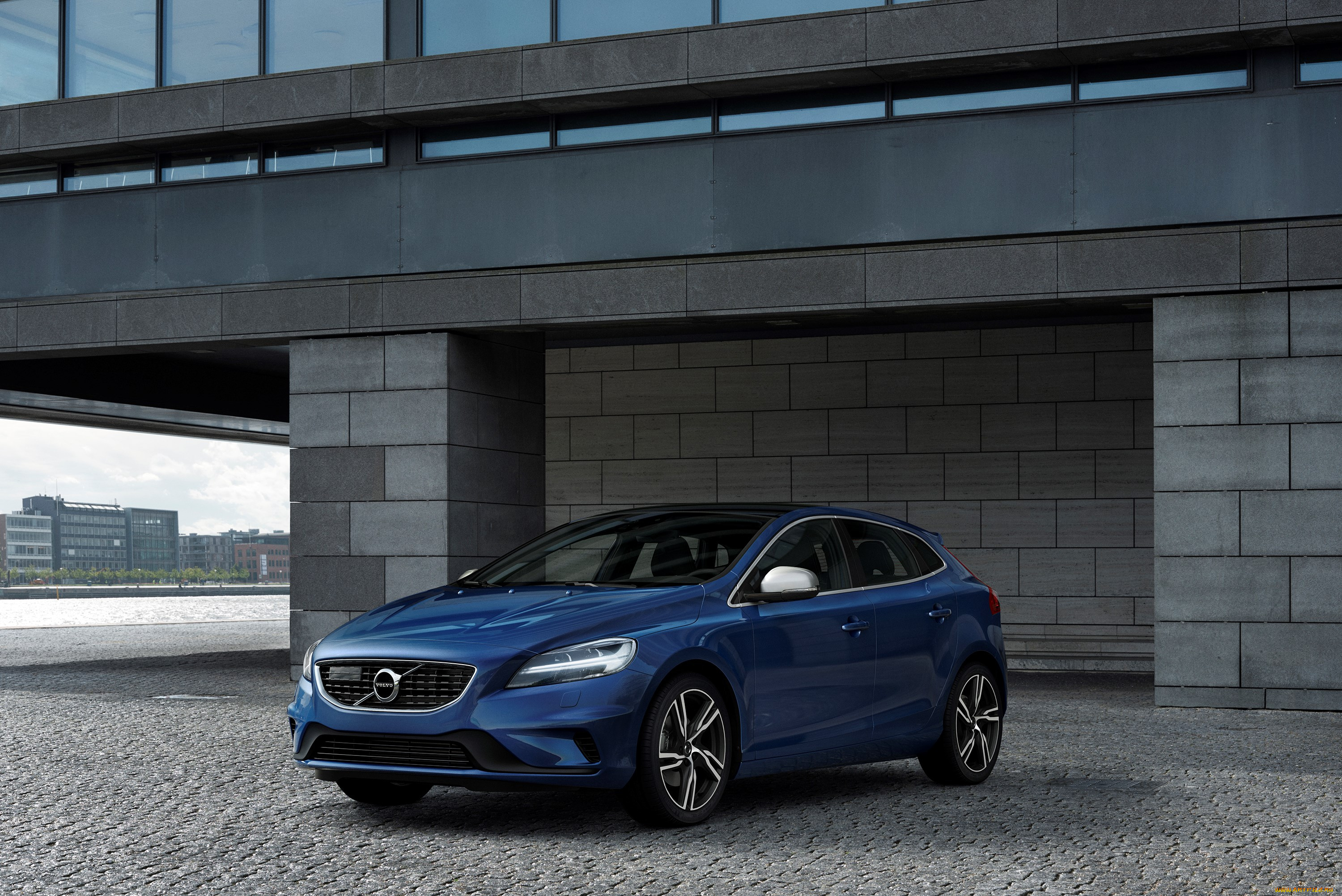 автомобили, volvo, 2016г, r-design, v40, t5, синий