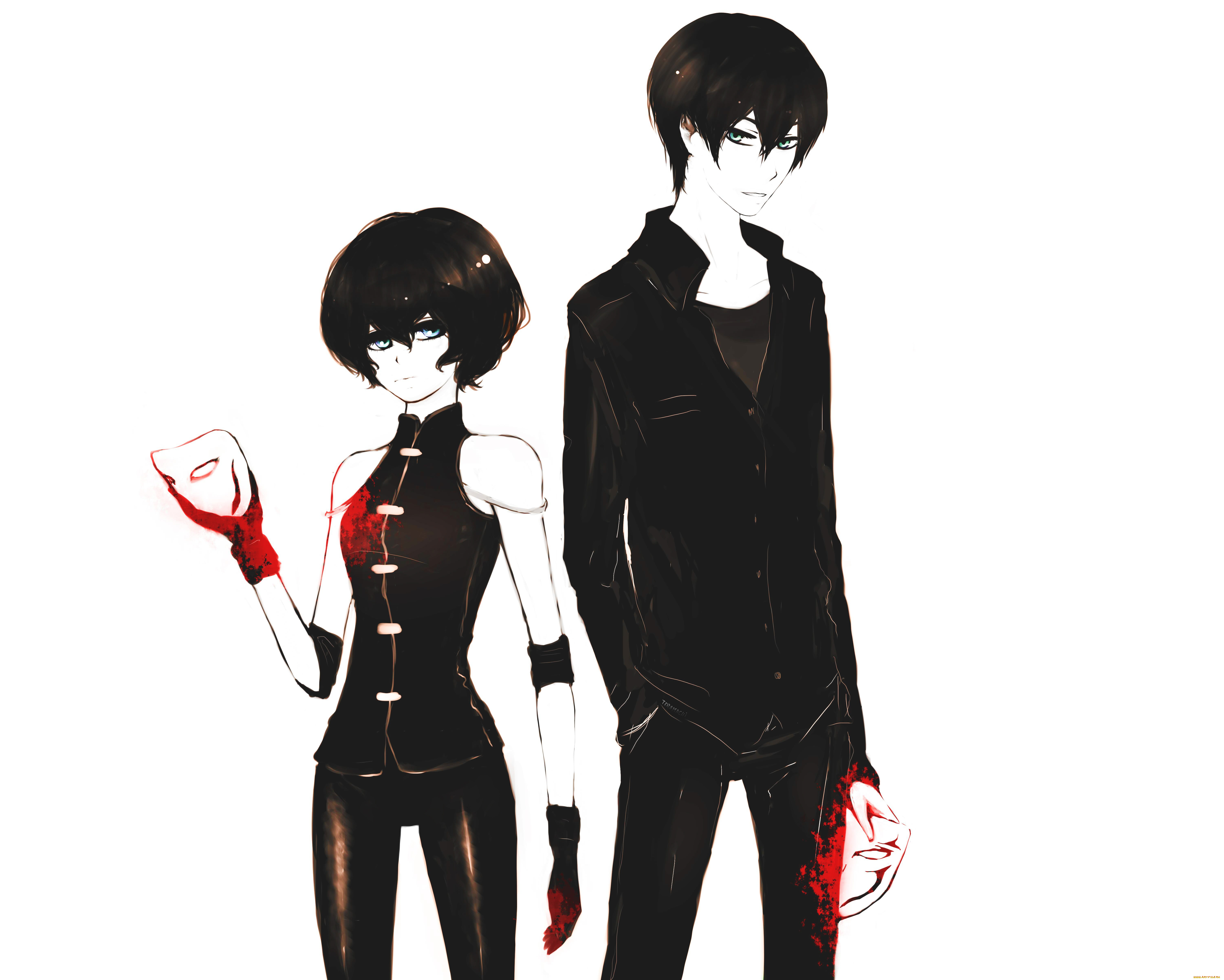 аниме, unknown, , другое, девушка, парень, арт