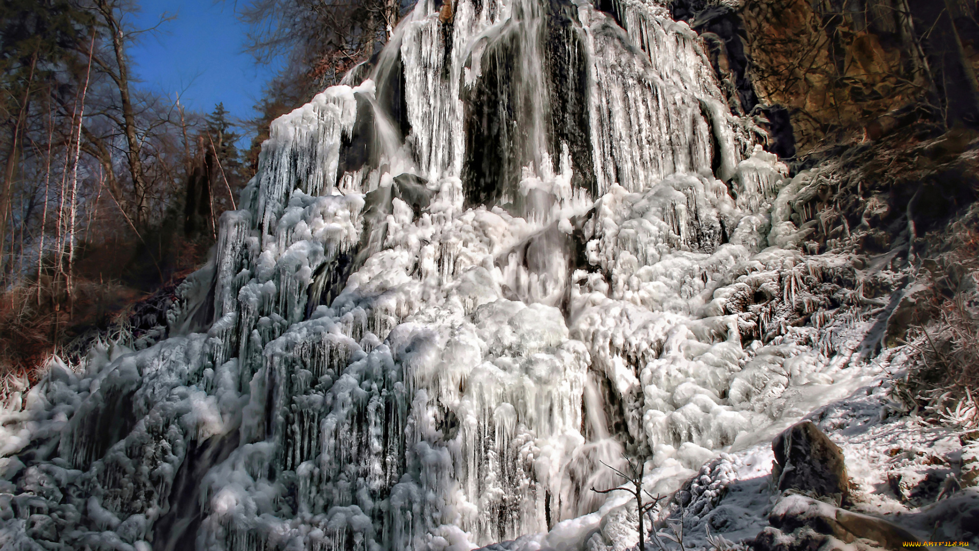 природа, зима, снег