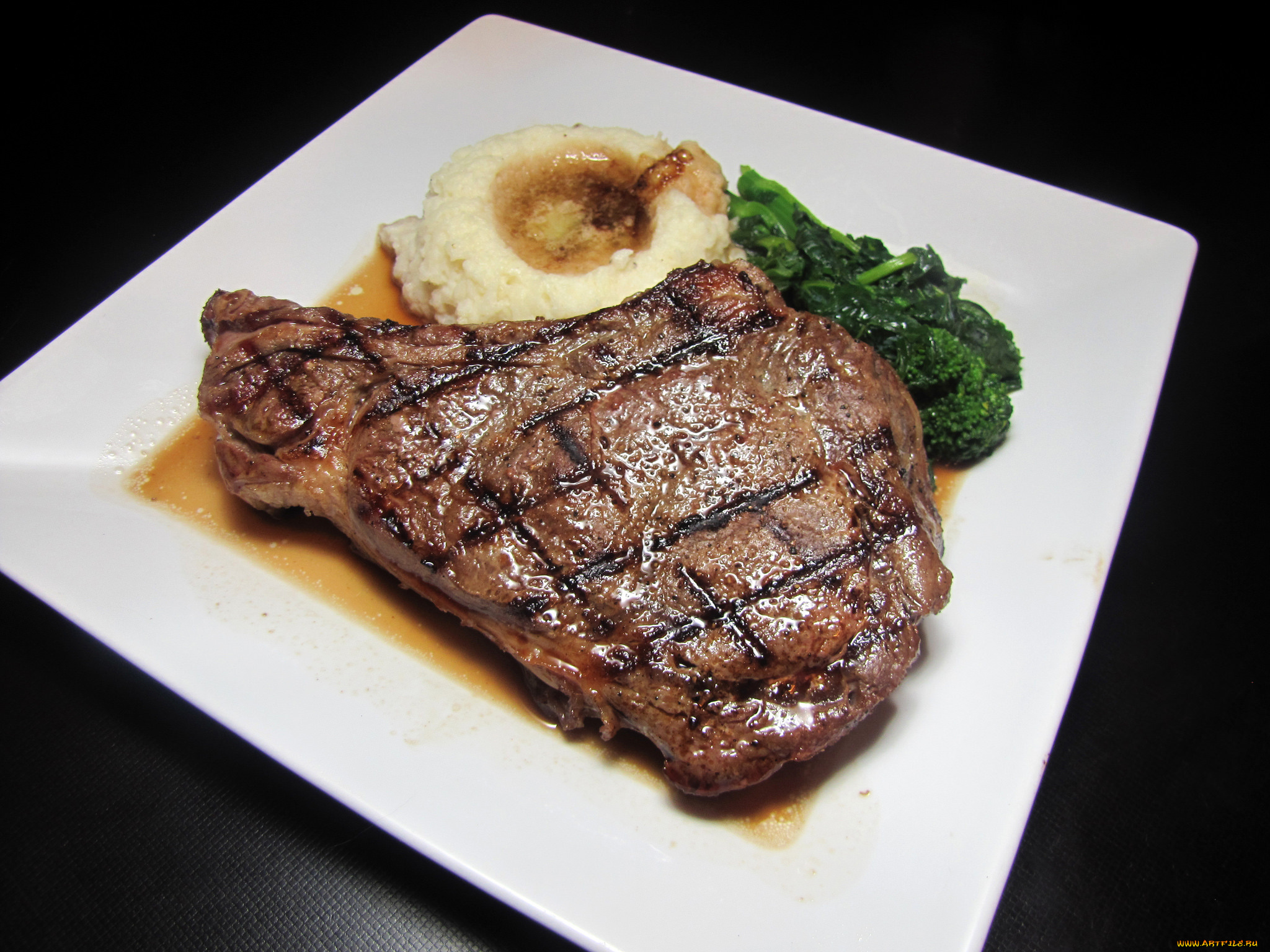 еда, мясные, блюда, стейк