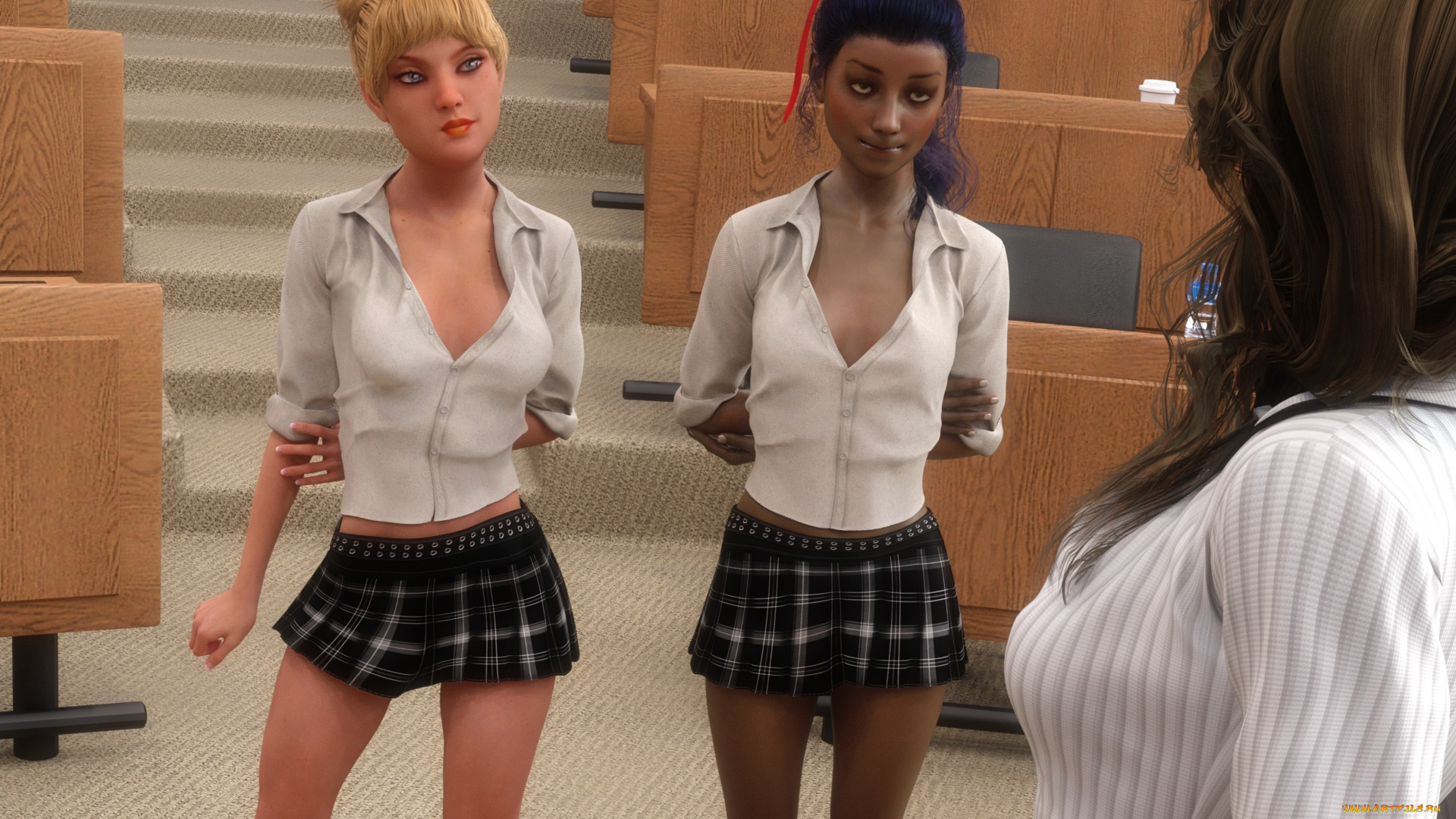 3д, графика, люди, , people, фон, взгляд, девушки