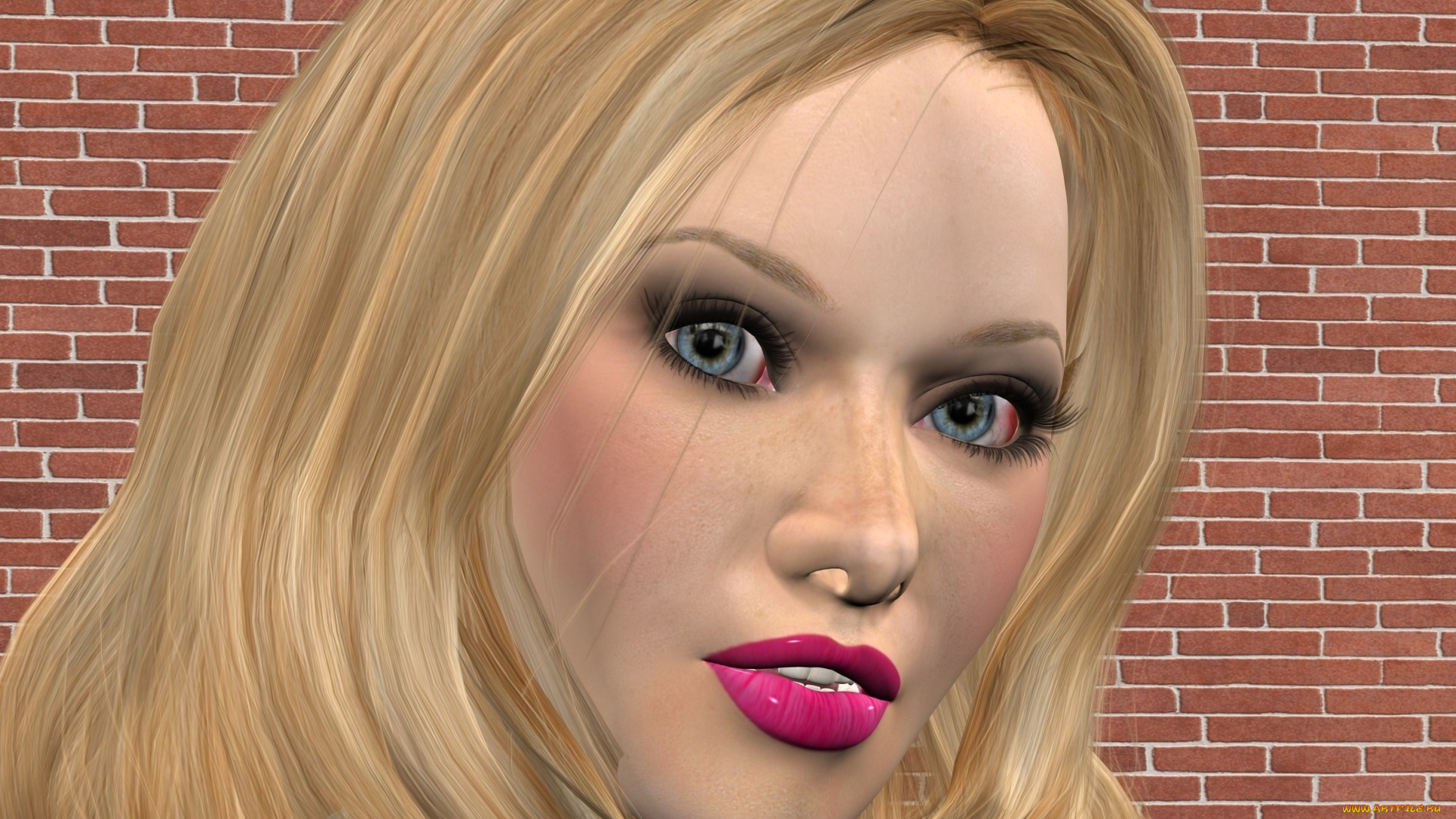 3д, графика, портрет, , portraits, фон, взгляд, девушка