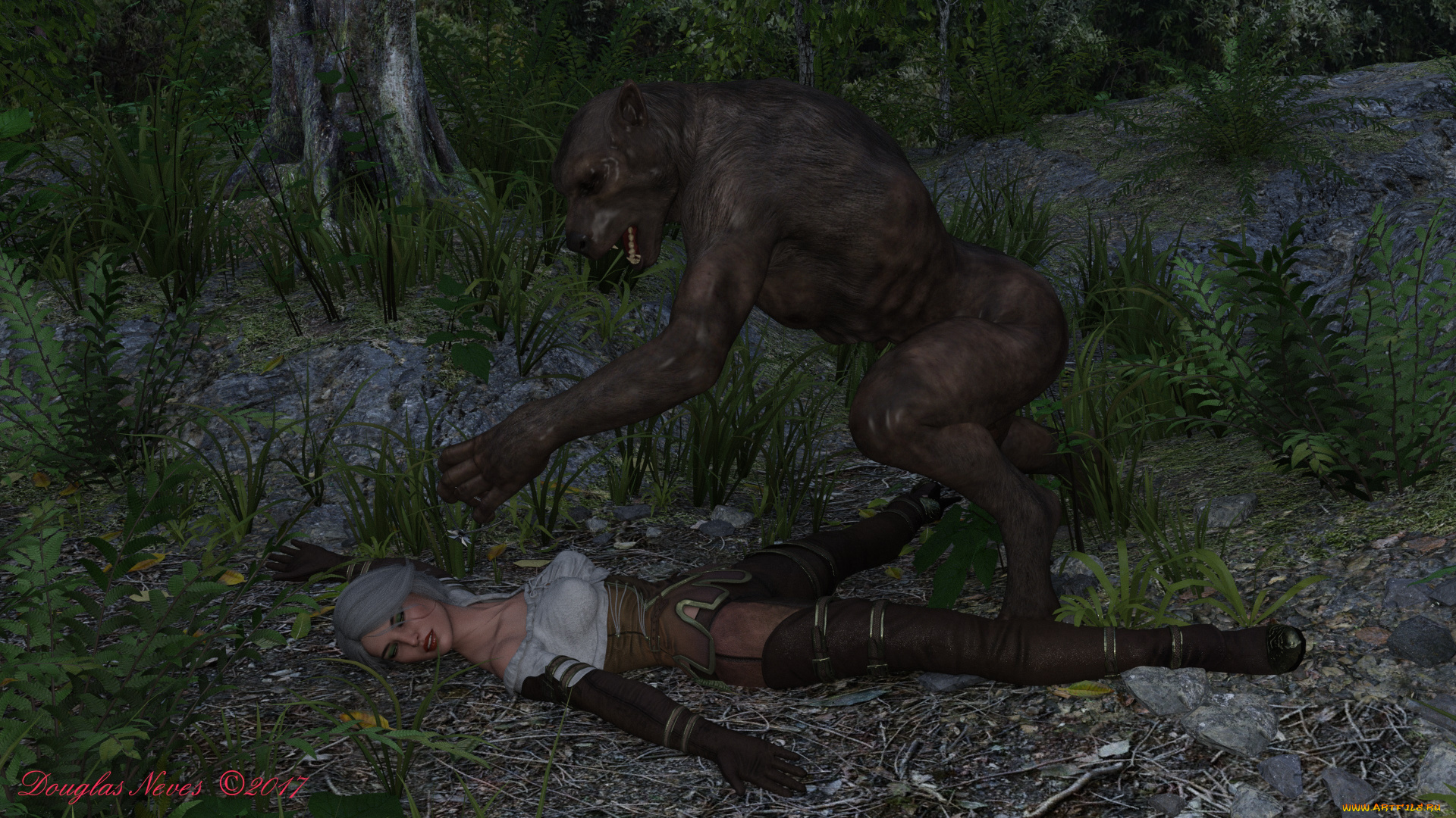 3д, графика, существа, , creatures, фон, взгляд, девушка