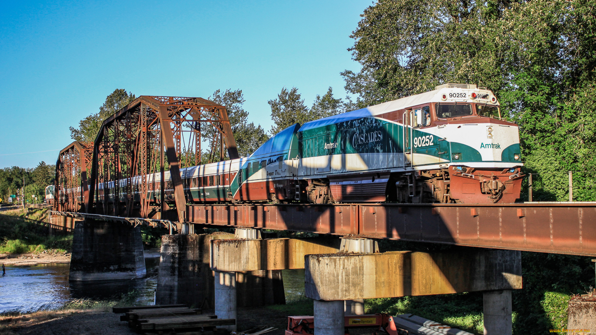 техника, поезда, локомотив, состав