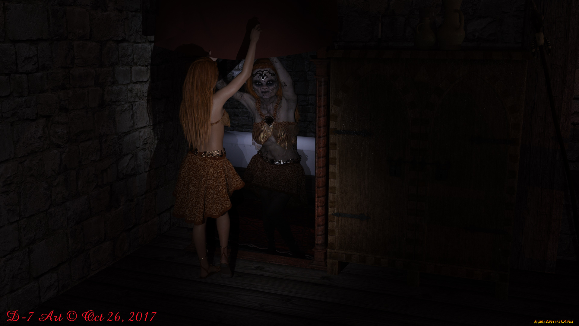 witcher, 3д, графика, фантазия, , fantasy, фон, взгляд, девушка