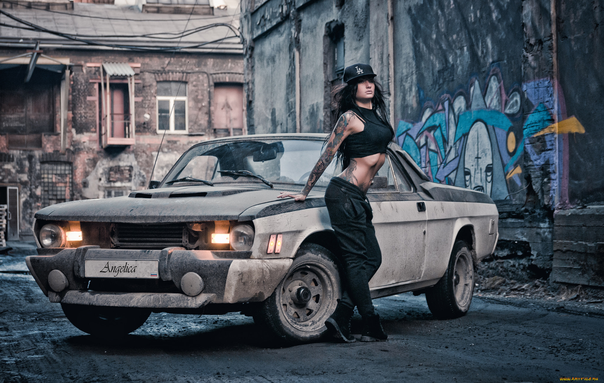 автомобили, -авто, с, девушками, газ, 21, волга