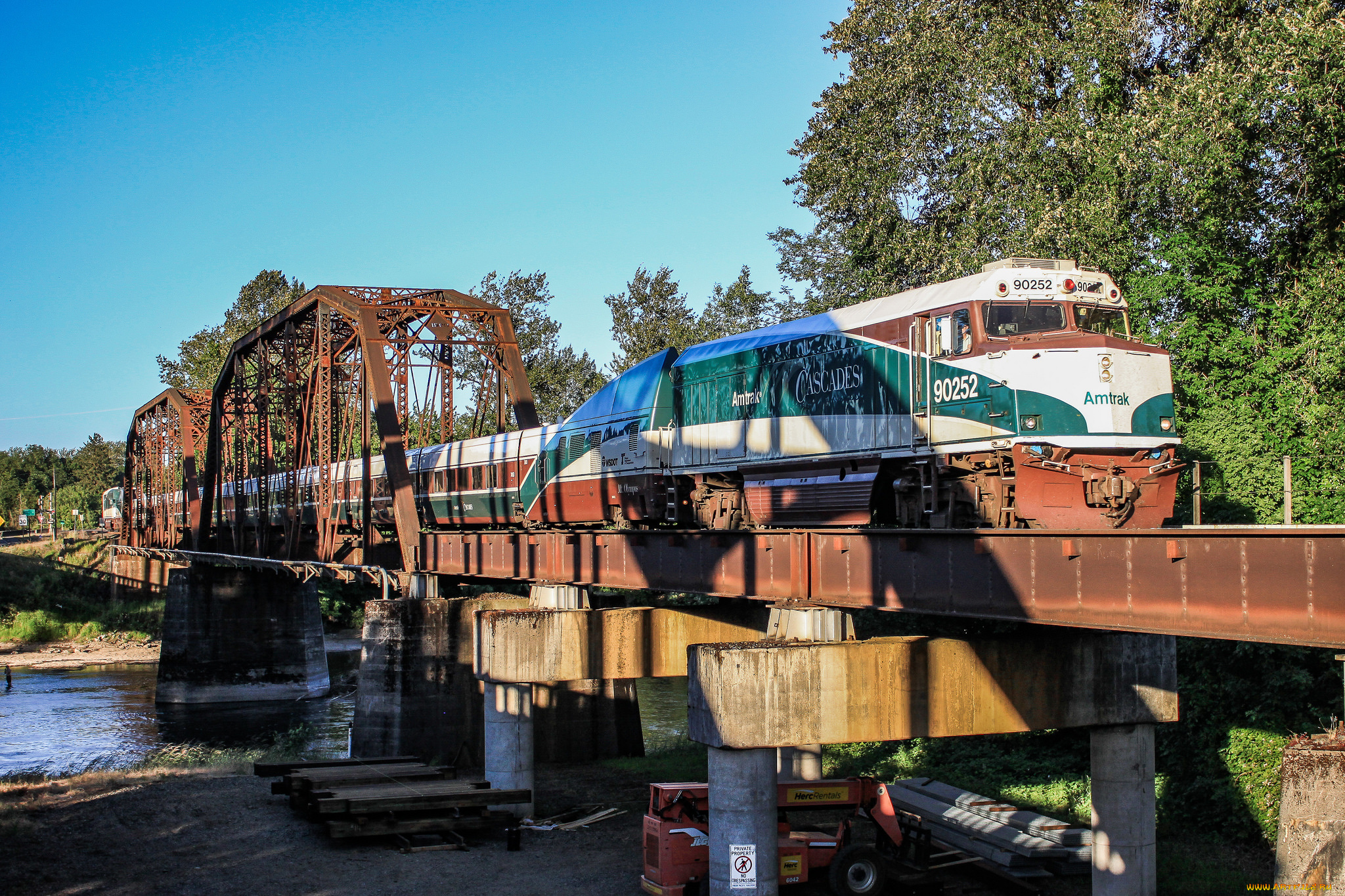 техника, поезда, локомотив, состав