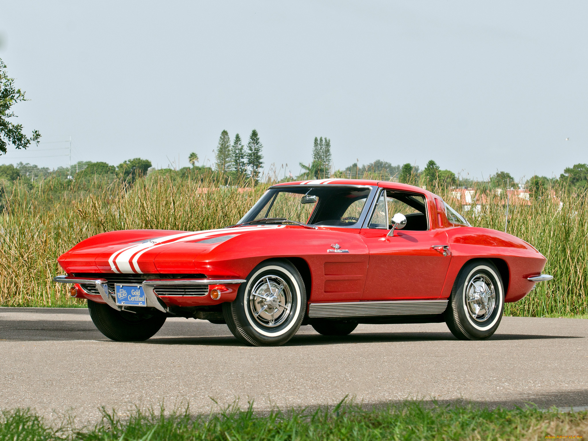 corvette, sting, ray, z06, 1963, автомобили, corvette, 1963, red, z06, sting, ray