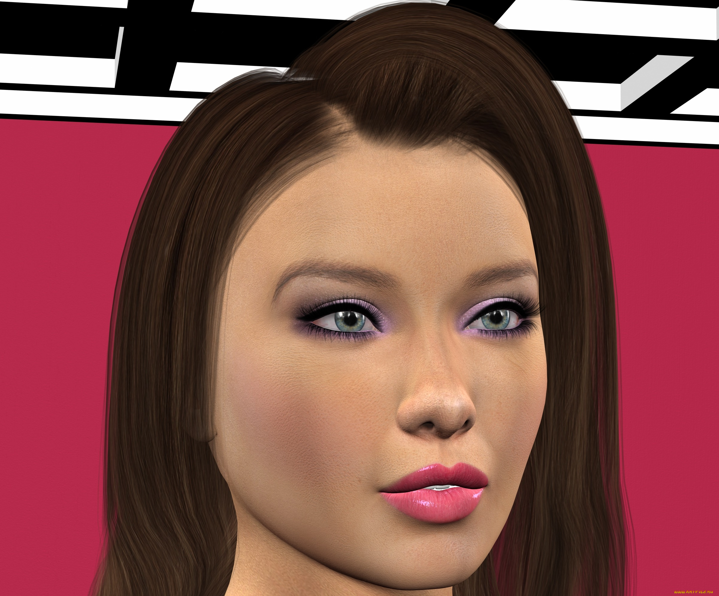 3д, графика, портрет, , portraits, девушка, взгляд, фон