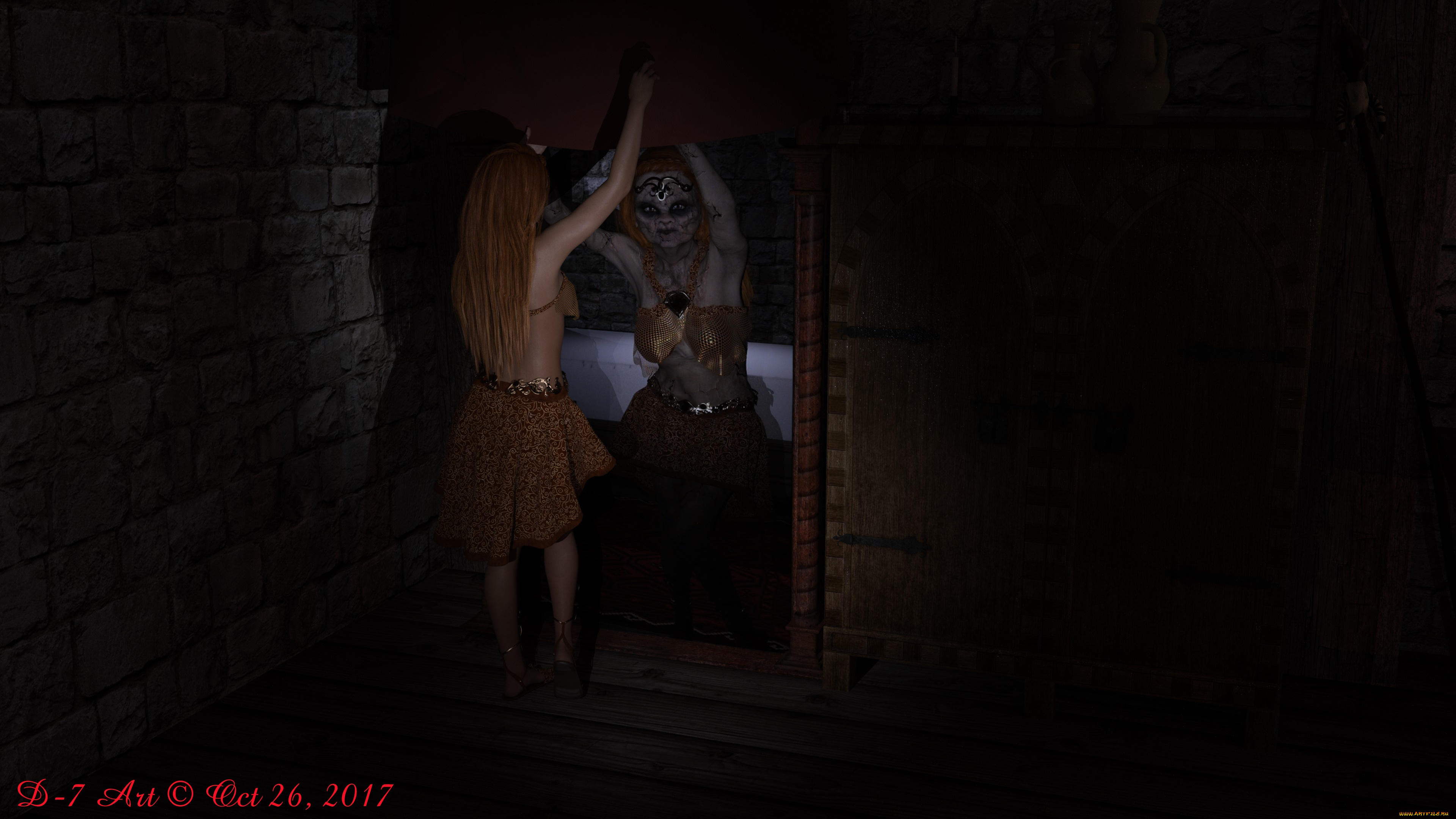 witcher, 3д, графика, фантазия, , fantasy, фон, взгляд, девушка