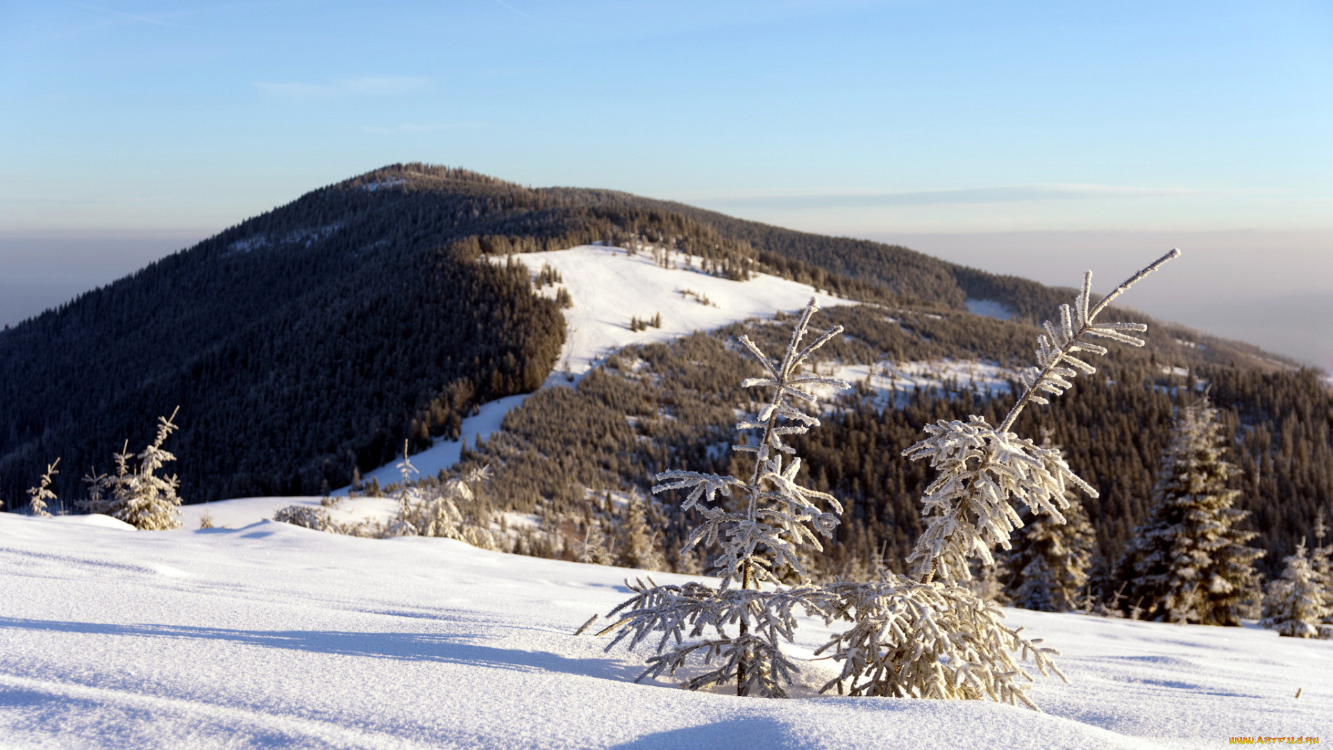 природа, горы, сугробы, зима, снег