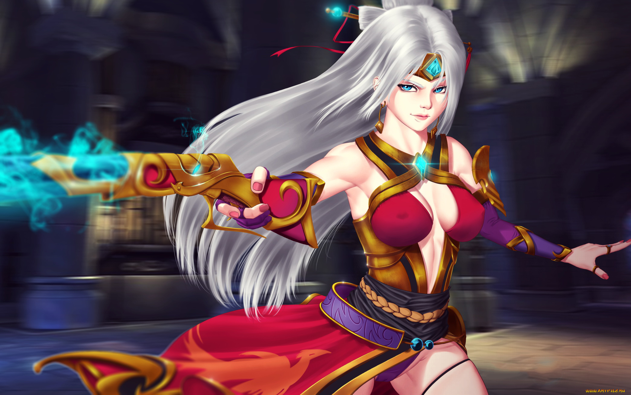 paladins, champions, of, the, realm, видео, игры, paladins, фон, платье, взгляд, девушка