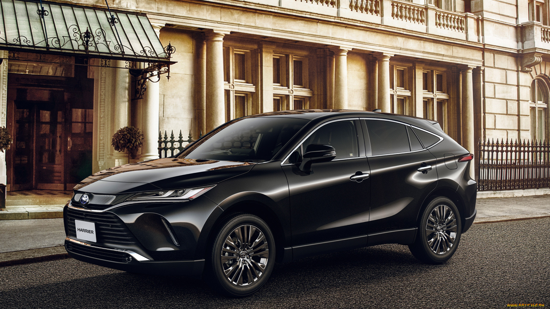 автомобили, toyota, тойота, харриер, 4k, улица, 2021, года, кроссовер, японские, черный