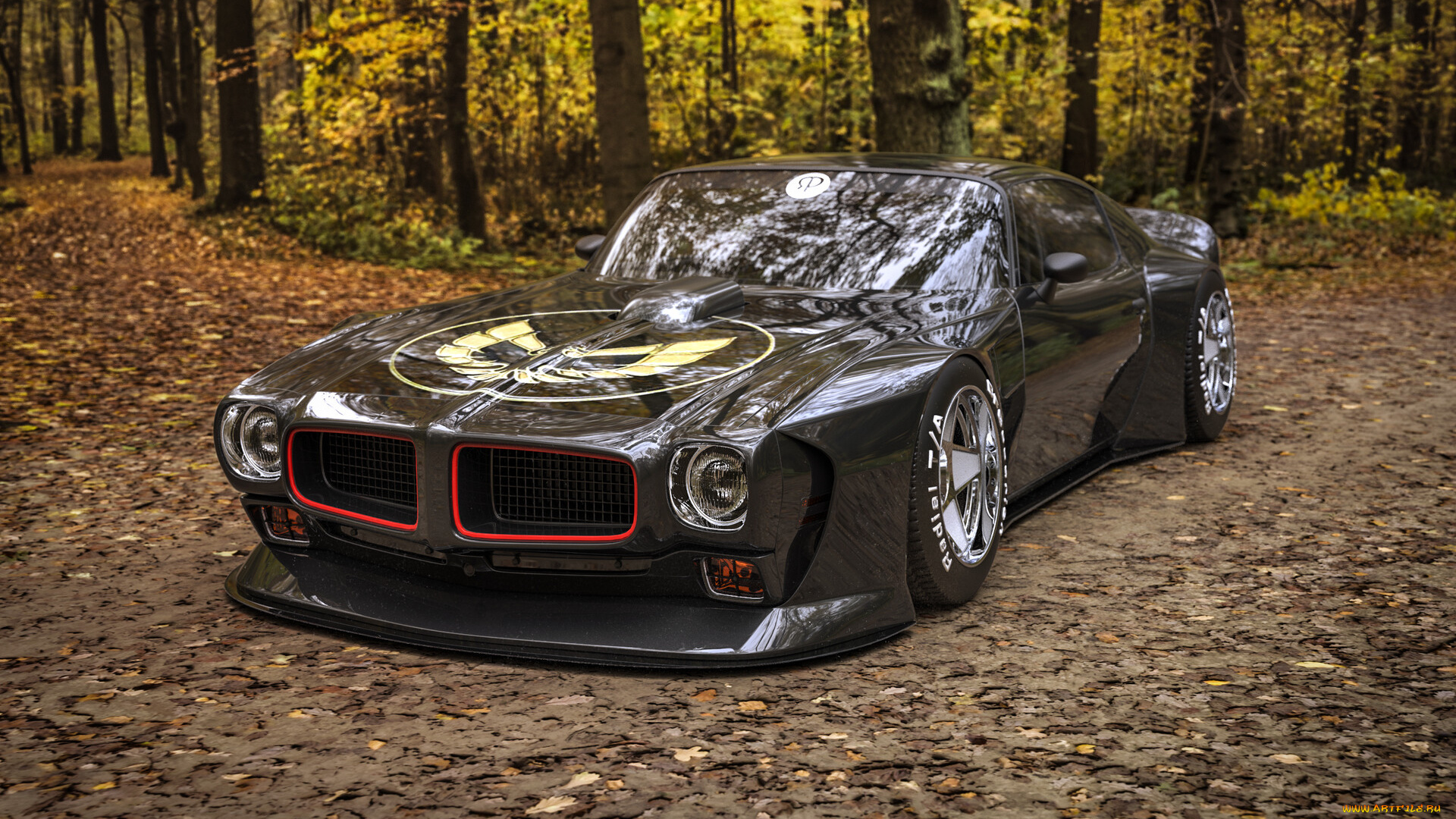 pontiac, firebird, black, mamba, автомобили, 3д, pontiac, firebird, black, mamba