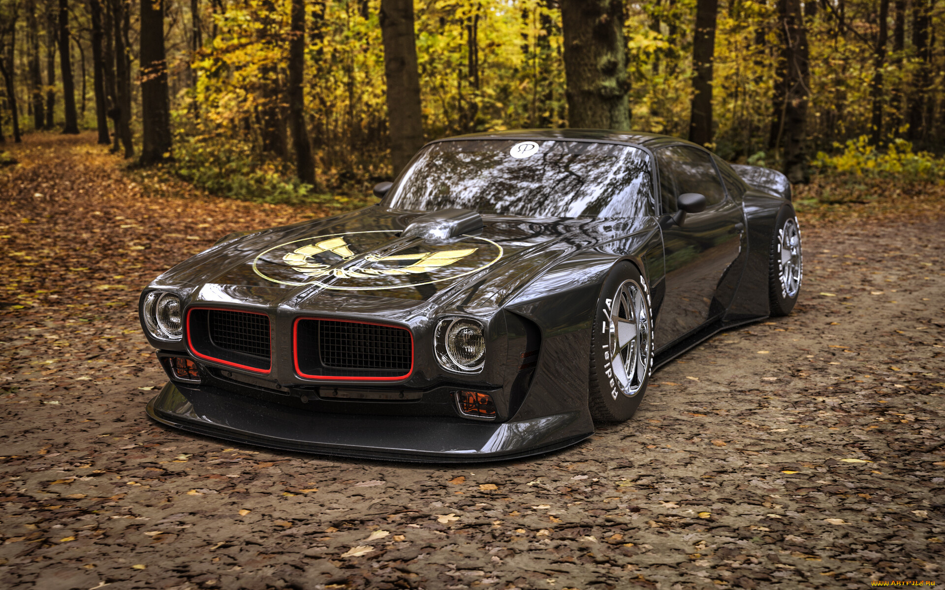 pontiac, firebird, black, mamba, автомобили, 3д, pontiac, firebird, black, mamba