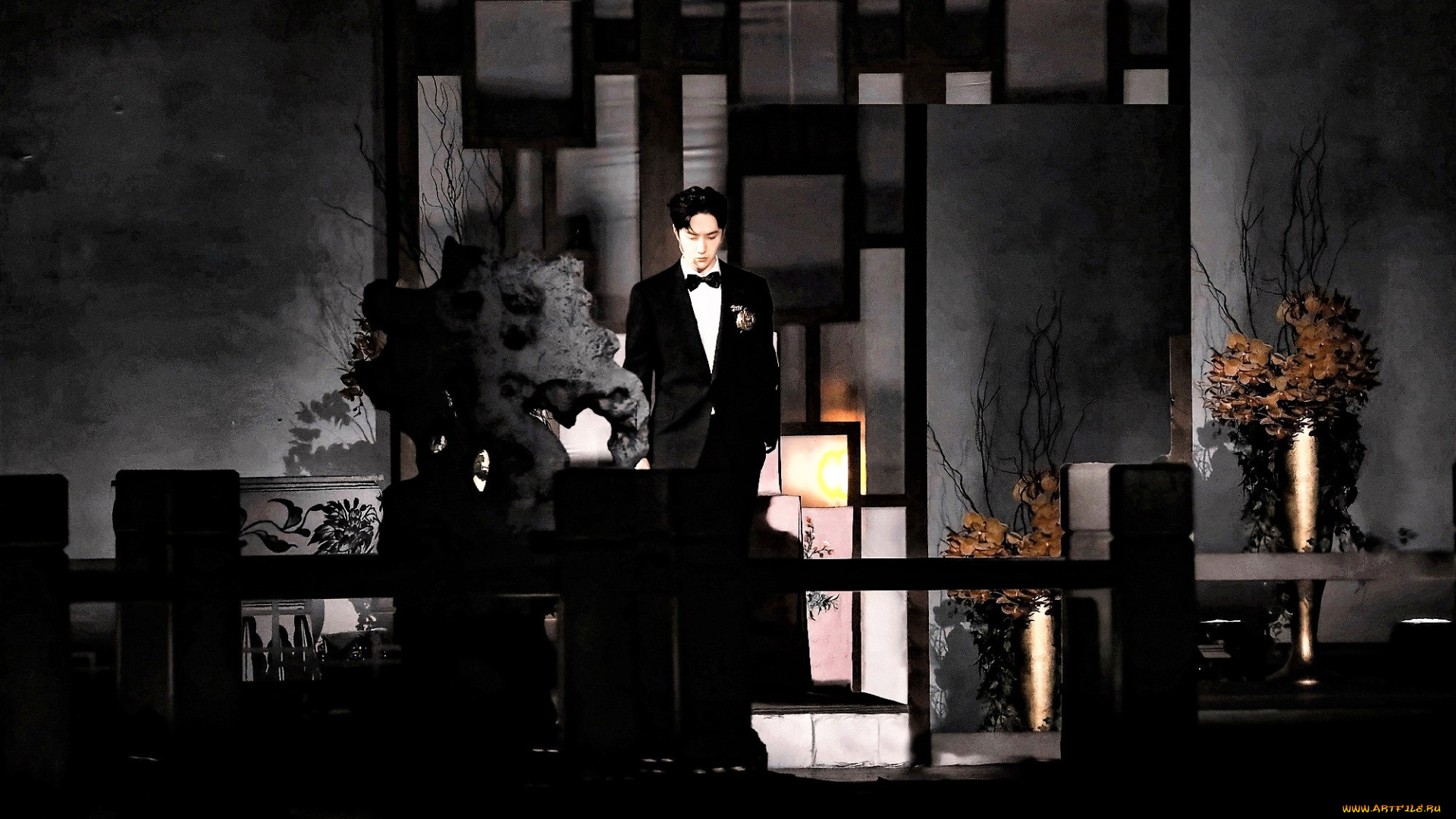 мужчины, wang, yi, bo, актер, костюм, декорации