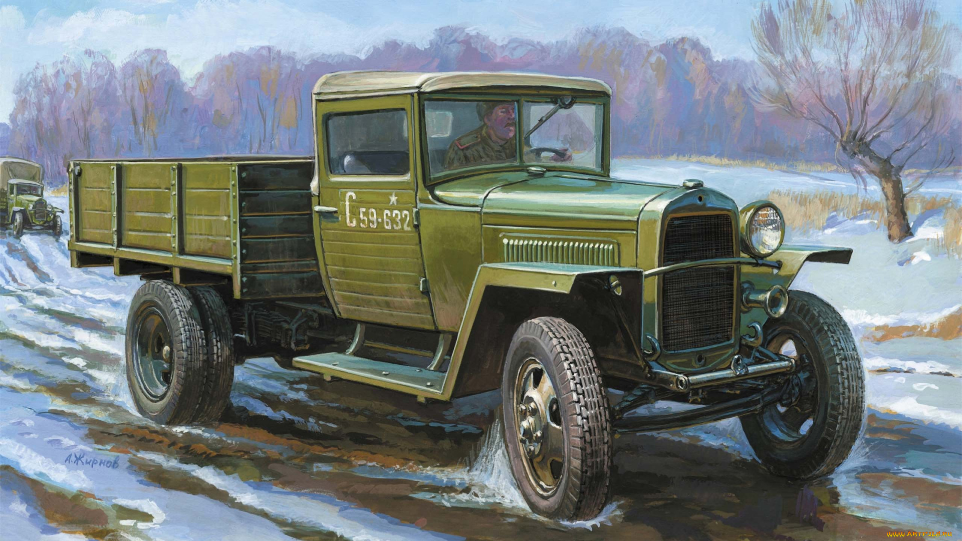 рисованное, авто, мото, грузовик, зима, грязь