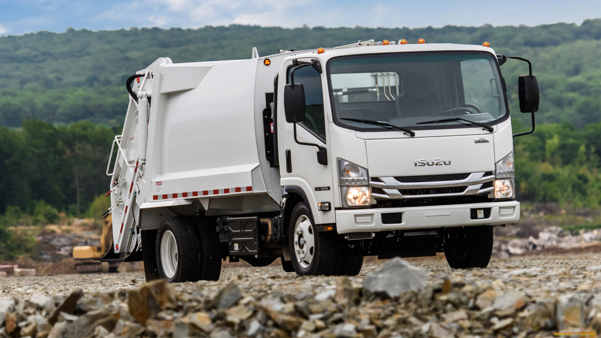 автомобили, мусоровозы, isuzu