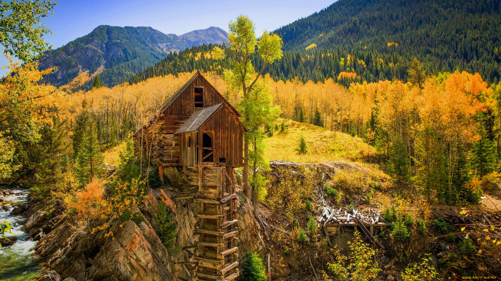 crystal, mill, colorado, разное, мельницы, crystal, mill