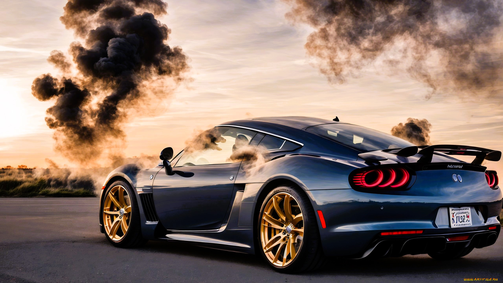 hennessey, venom, gt, автомобили, 3д, синий, дым