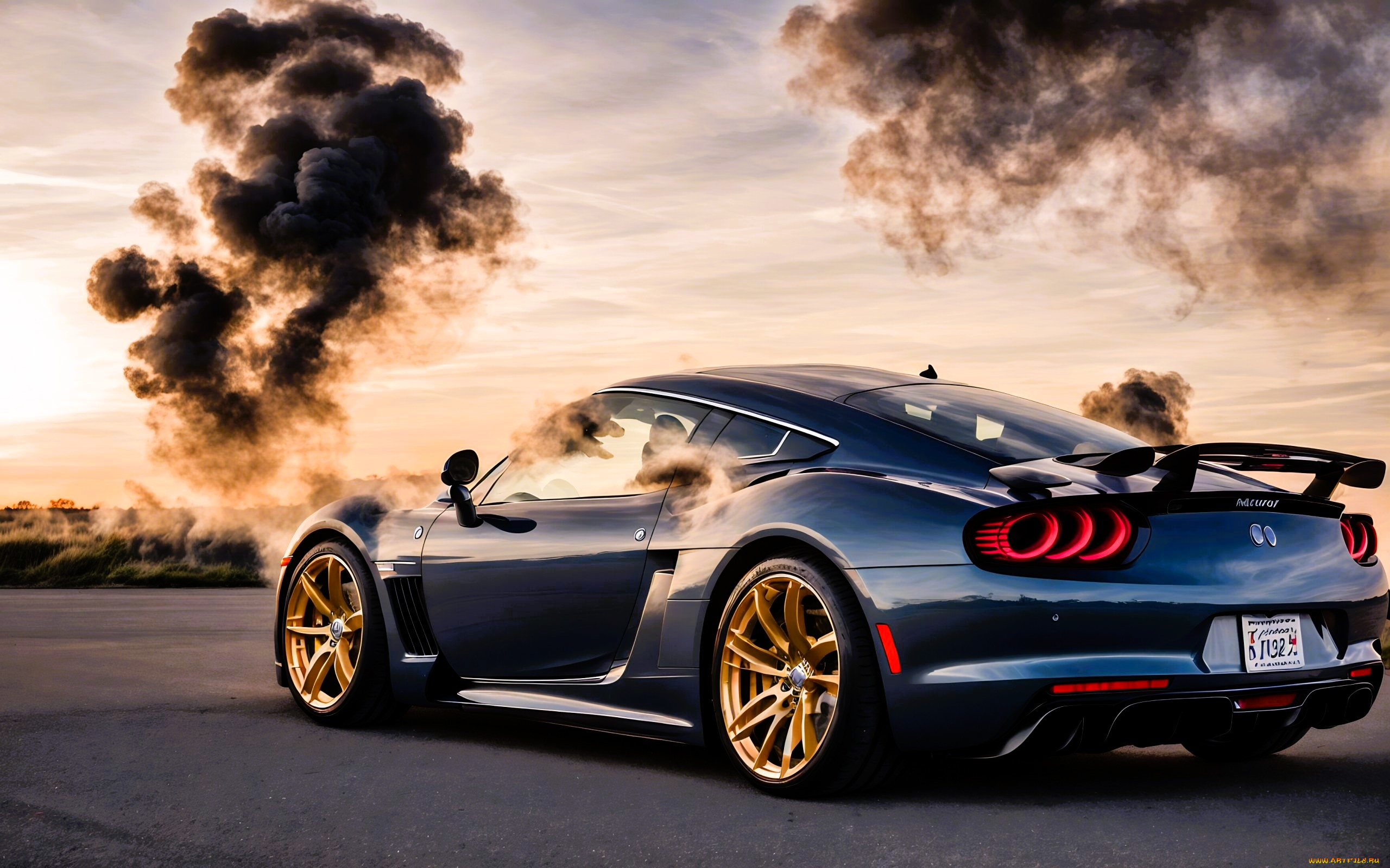 hennessey, venom, gt, автомобили, 3д, синий, дым