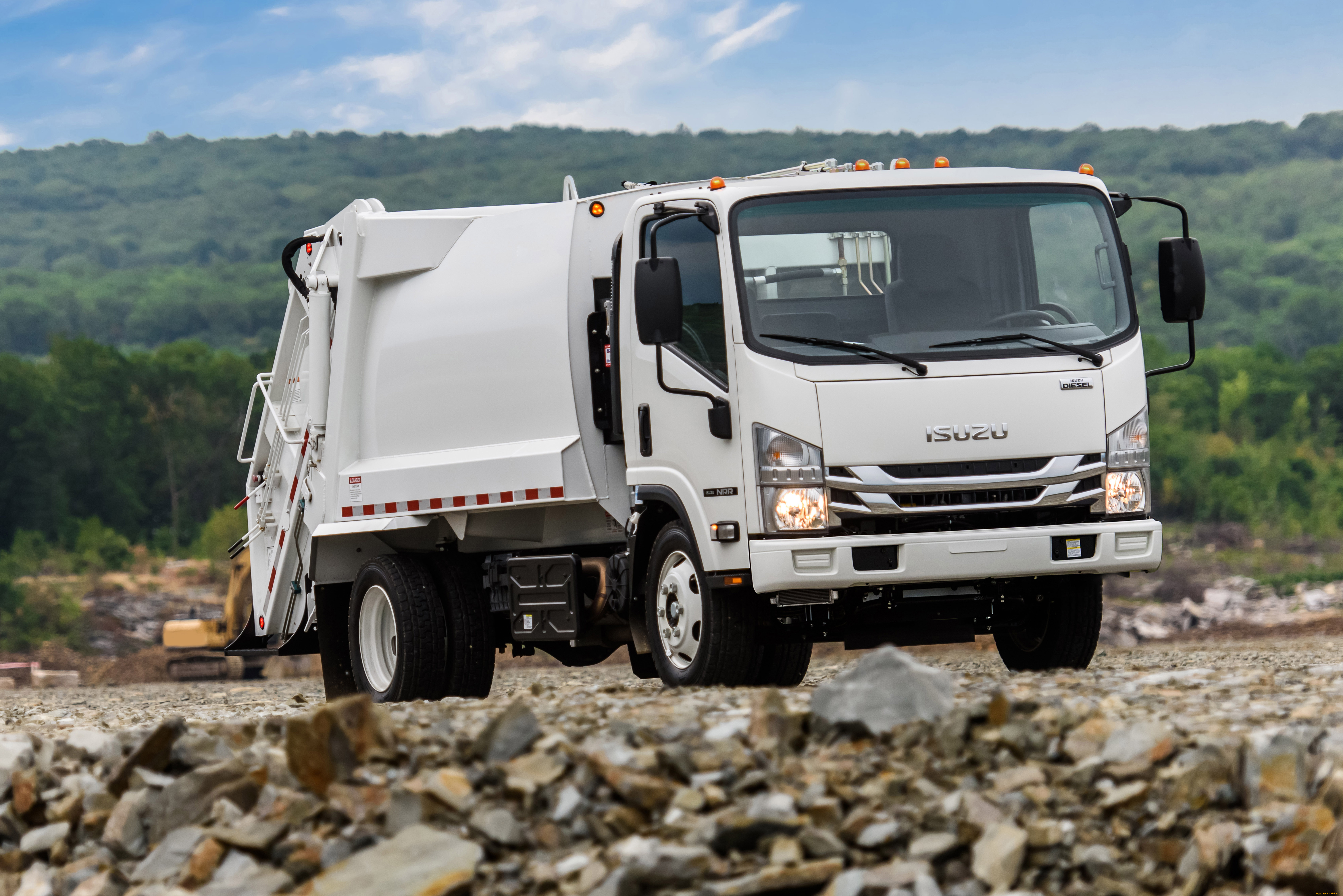 автомобили, мусоровозы, isuzu