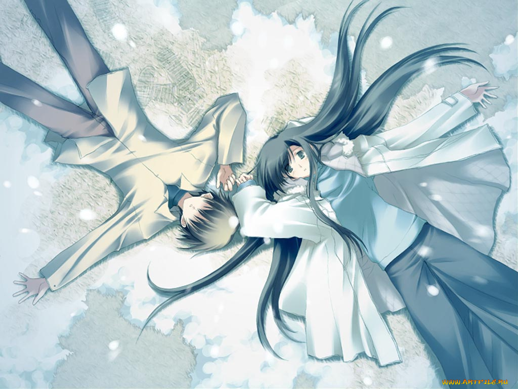 аниме, merry, chrismas, winter