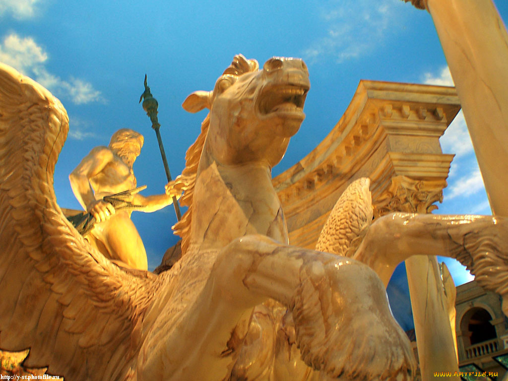 лас, вегас, казино, дворец, цезаря, города, сша