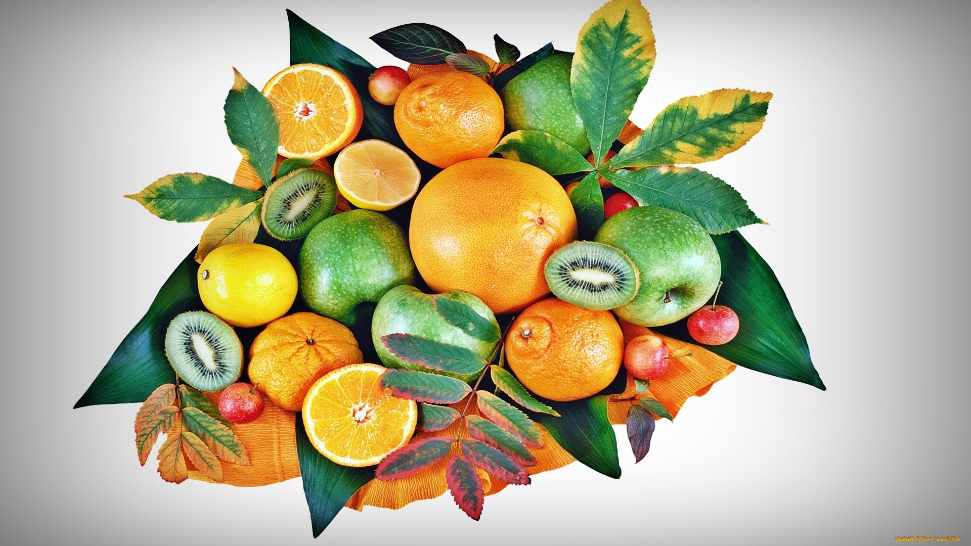 еда, фрукты, ягоды, цитрусы, киви, витамины