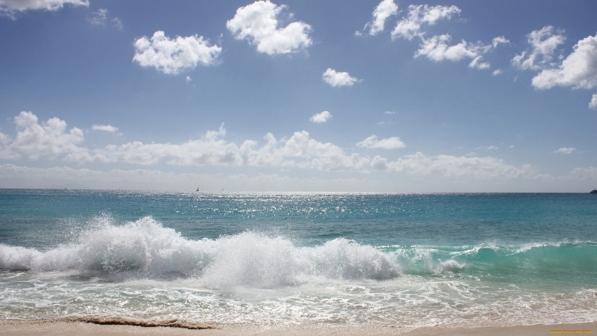 природа, моря, океаны, море, волны, пляж, солнце