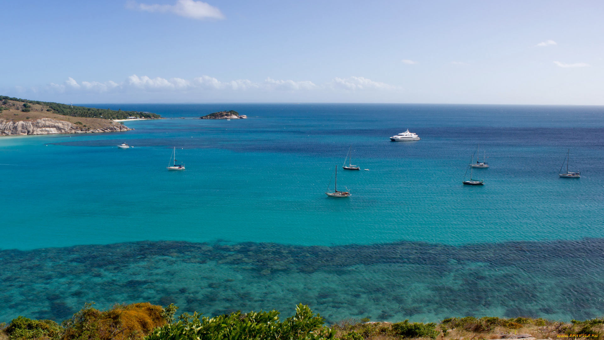 французская, полинезия, природа, моря, океаны, море, яхты