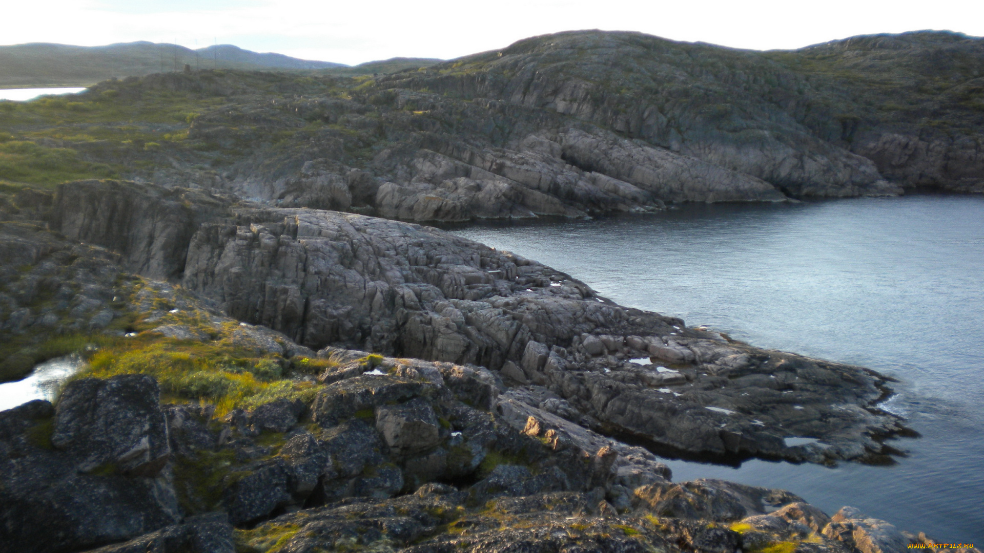 побережье, баренцева, моря, природа, море