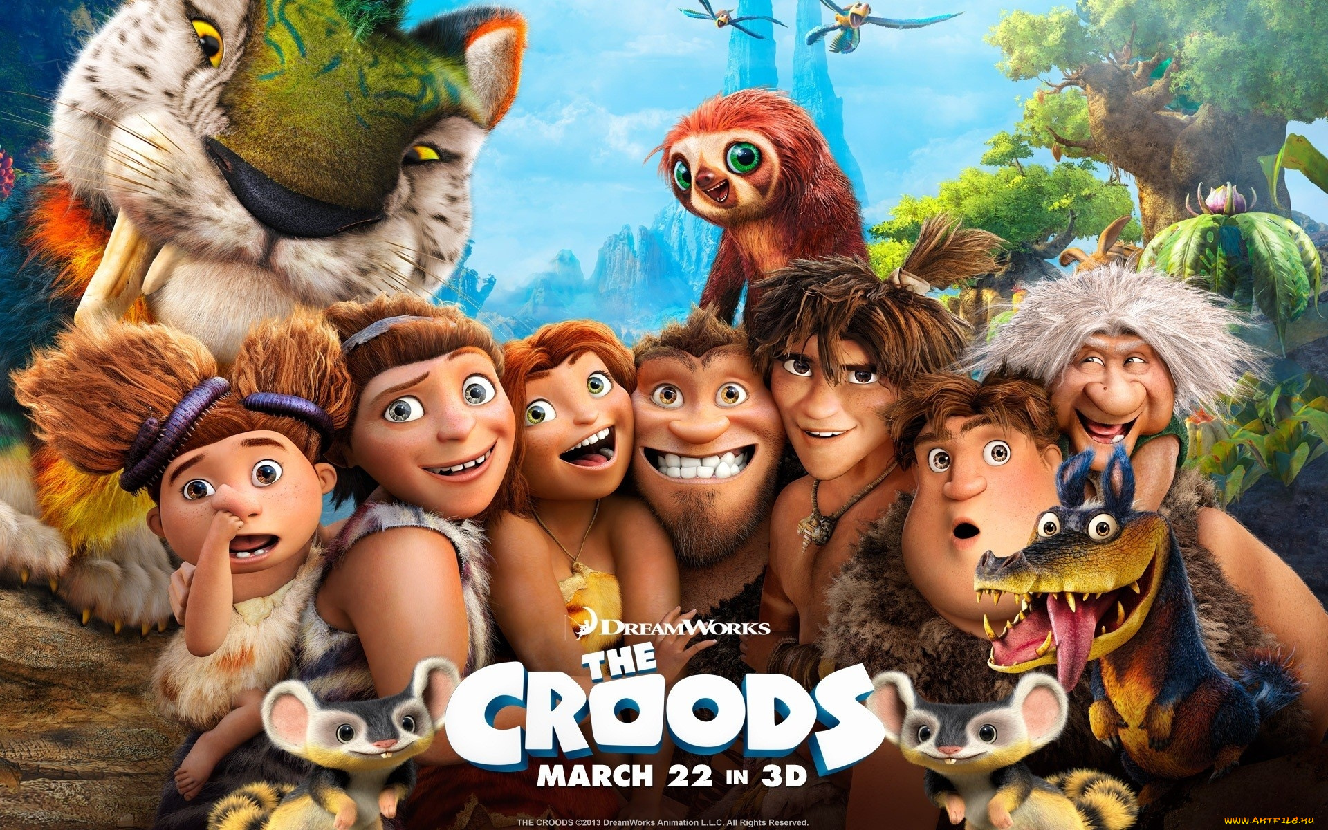 the, croods, мультфильмы, семейка, крудс