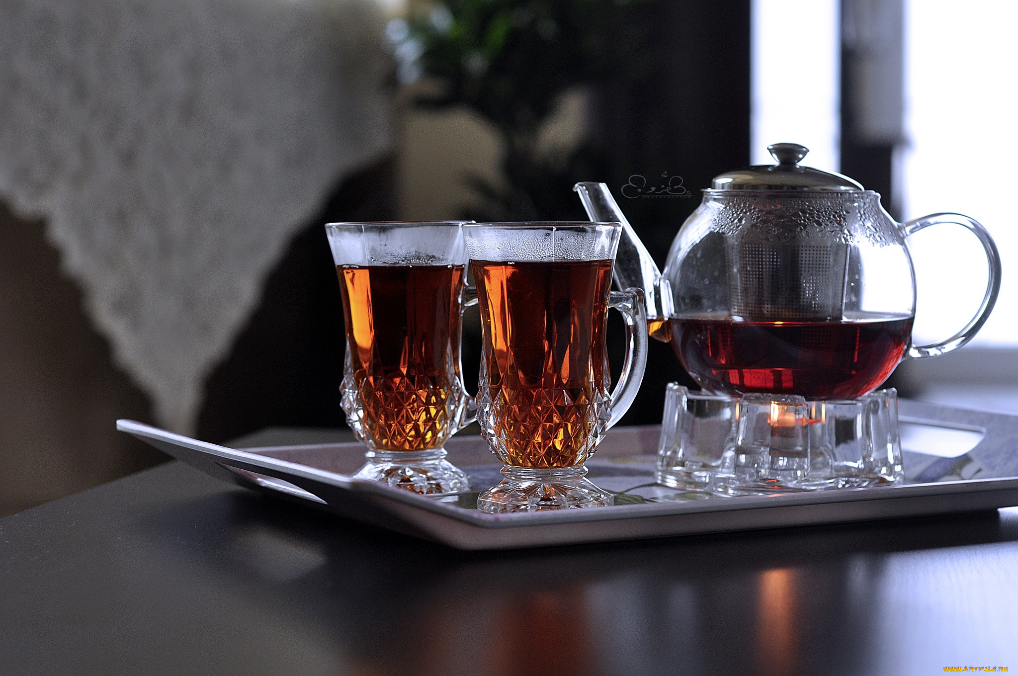 еда, напитки, Чай, бокалы, чай, заварник