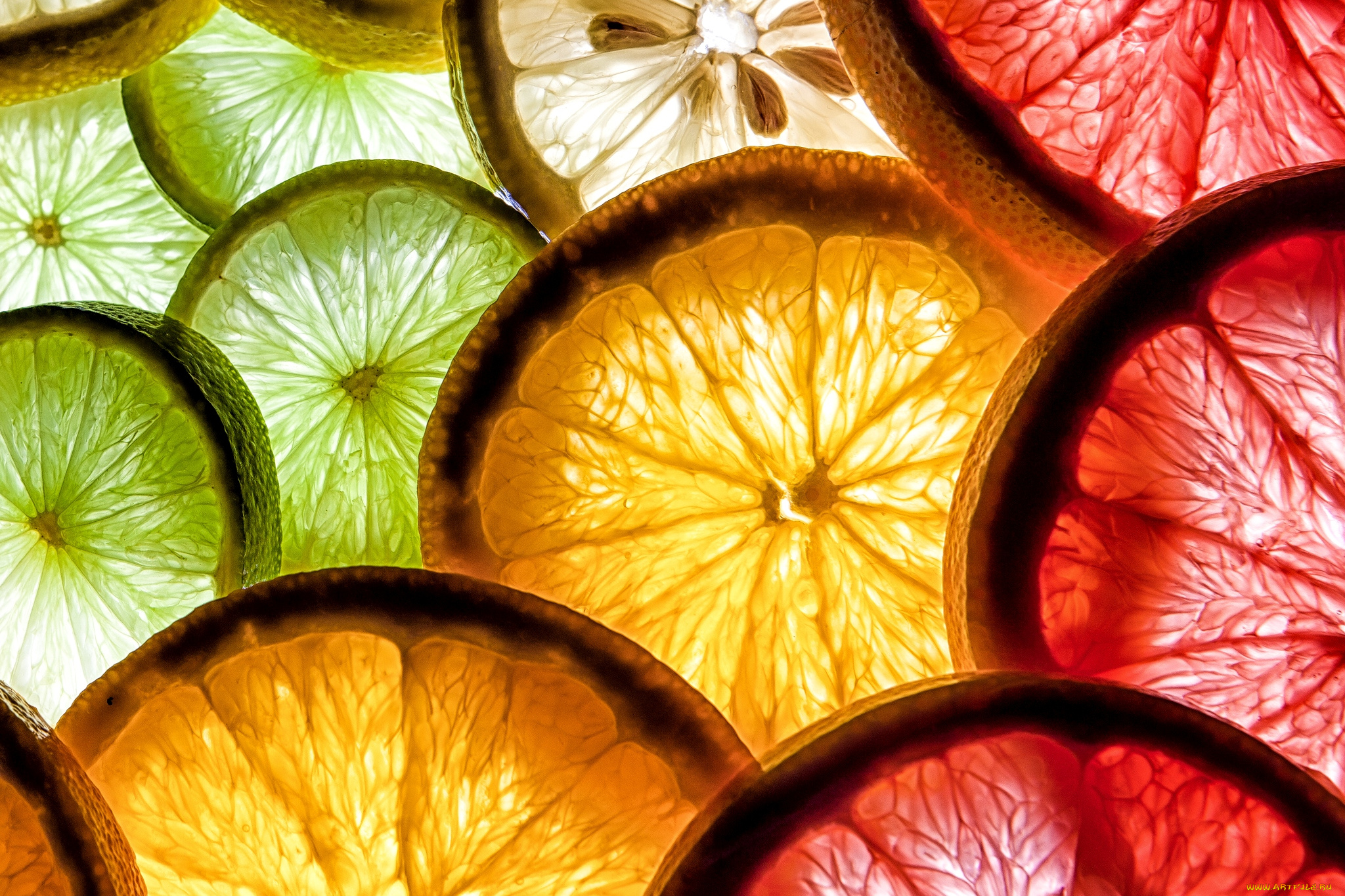 еда, цитрусы, дольки, апельсин, грейпфрут, лайм