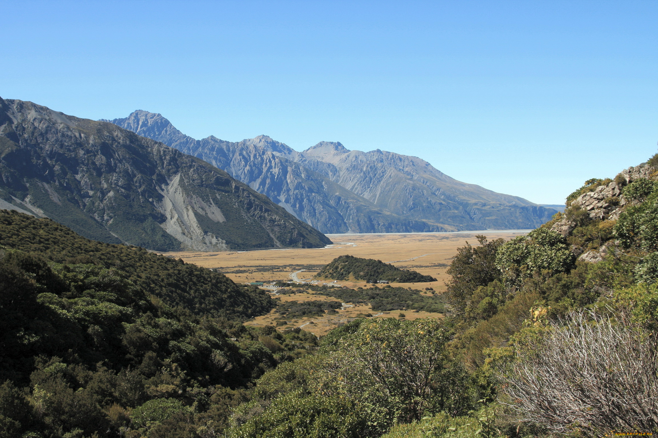 mount, cook, national, park, new, zealand, природа, горы